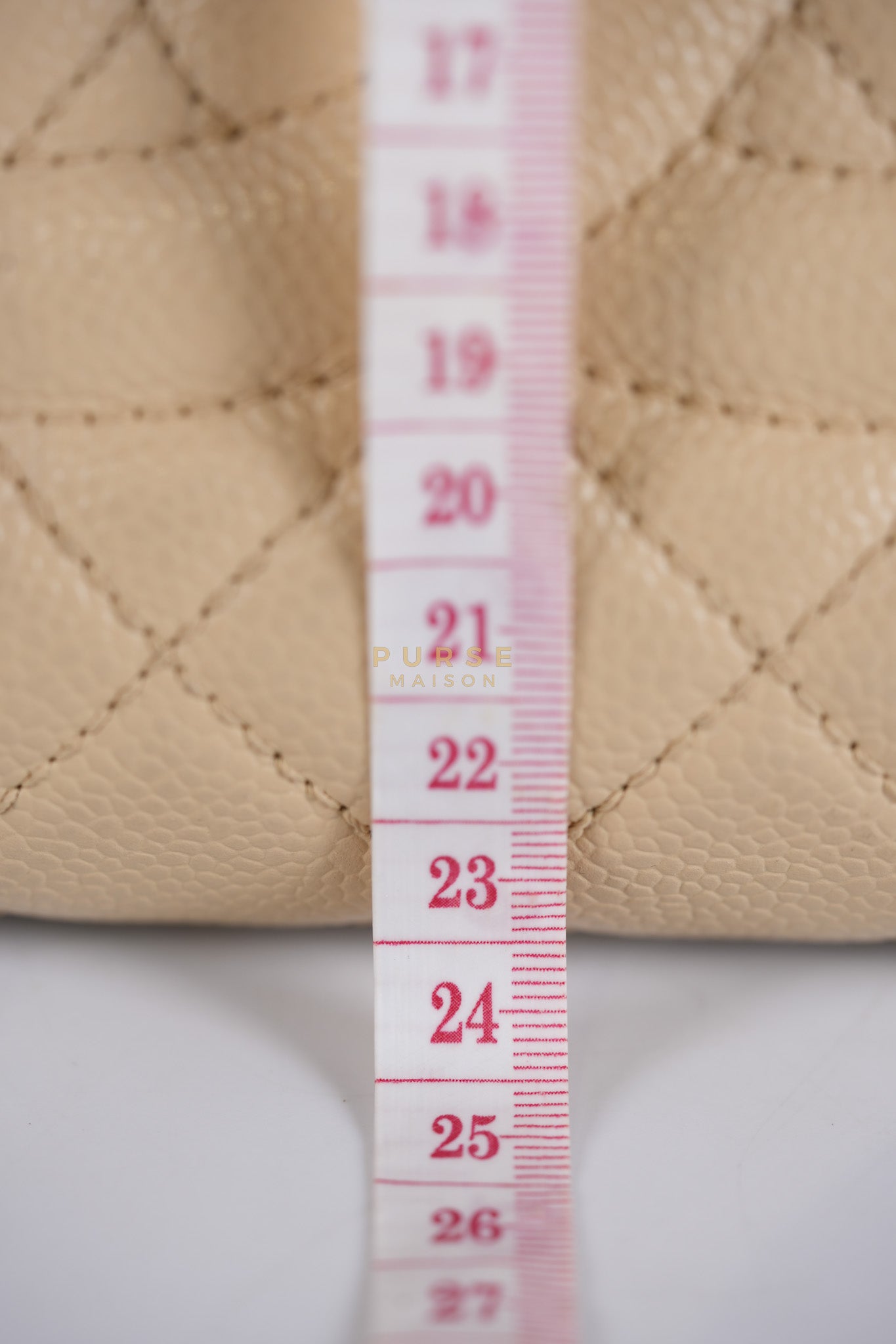 Grand Shopping Tote (GST) Beige in Caviar Leather and Gold Hardware Series 16 | Purse Maison Luxury Bags Shop