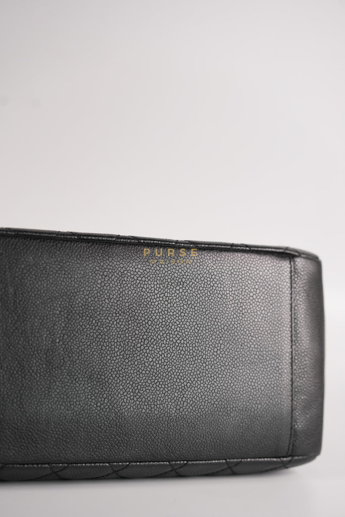Grand Shopping Tote (GST) Black Caviar Leather in Gold Hardware (Series 13) | Purse Maison Luxury Bags Shop