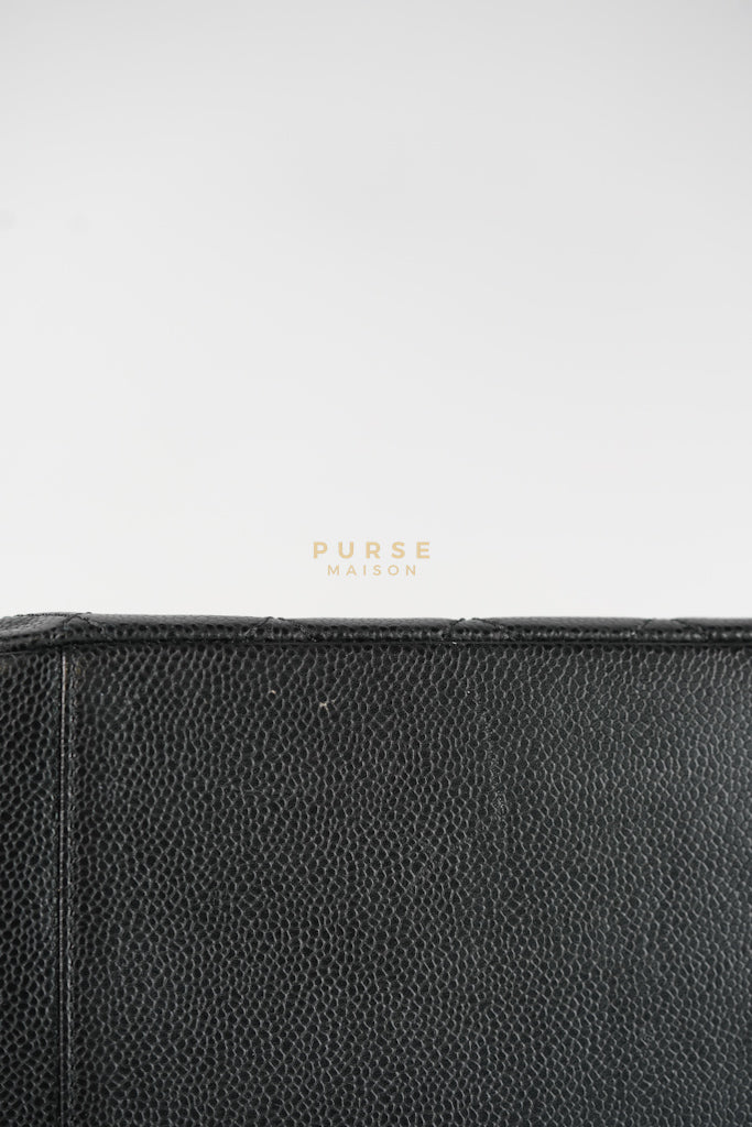 Grand Shopping Tote (GST) Black Caviar Leather in Gold Hardware (Series 13) | Purse Maison Luxury Bags Shop