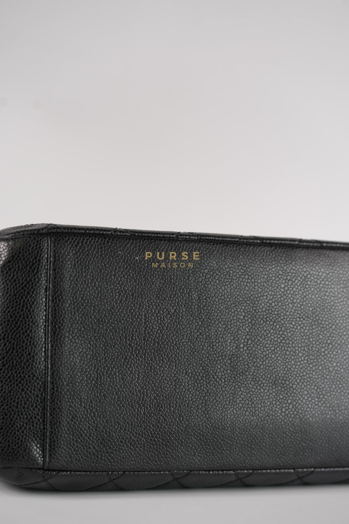 Grand Shopping Tote (GST) Black Caviar Leather in Gold Hardware (Series 13) | Purse Maison Luxury Bags Shop