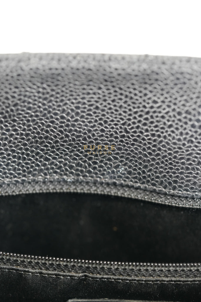 Grand Shopping Tote (GST) Black Caviar Leather in Gold Hardware (Series 13) | Purse Maison Luxury Bags Shop