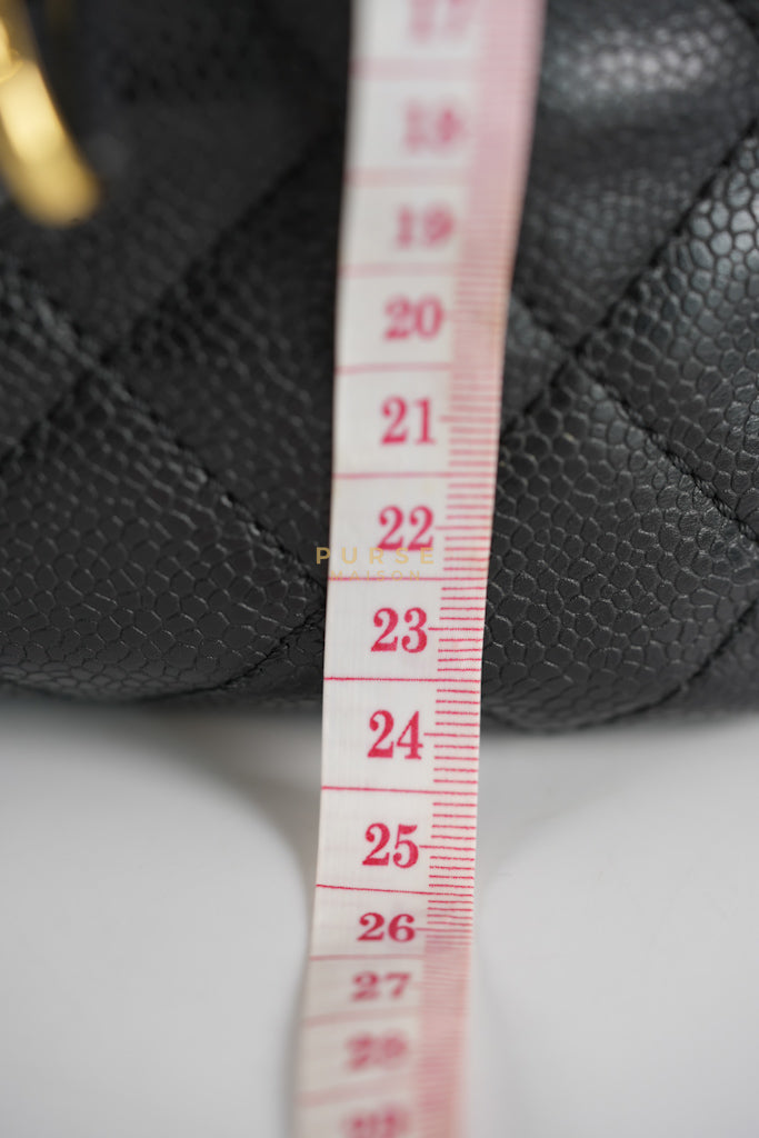 Grand Shopping Tote (GST) Black Caviar Leather in Gold Hardware (Series 13) | Purse Maison Luxury Bags Shop