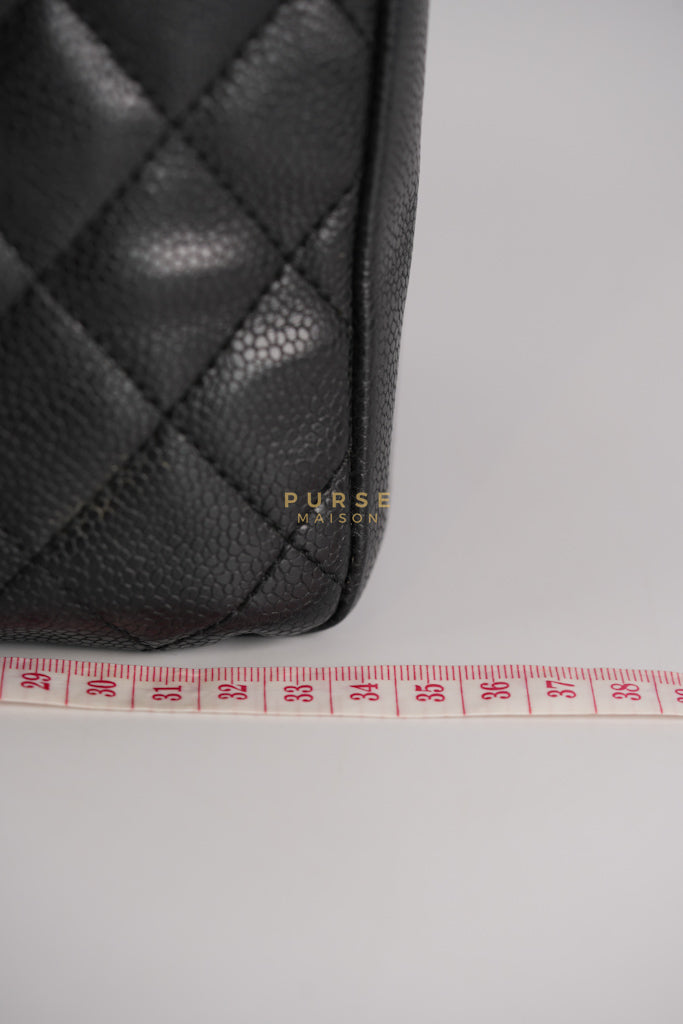 Grand Shopping Tote (GST) Black Caviar Leather in Gold Hardware (Series 13) | Purse Maison Luxury Bags Shop