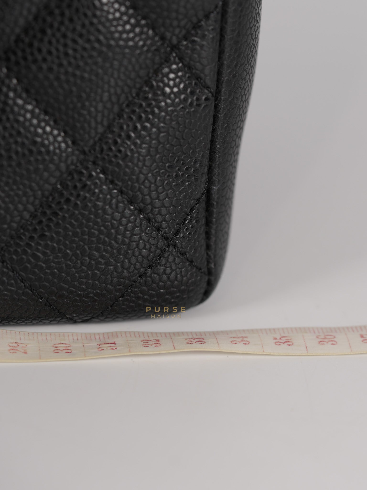 Grand Shopping Tote (GST) Black Quilted Caviar and Gold Hardware Series 14 | Purse Maison Luxury Bags Shop