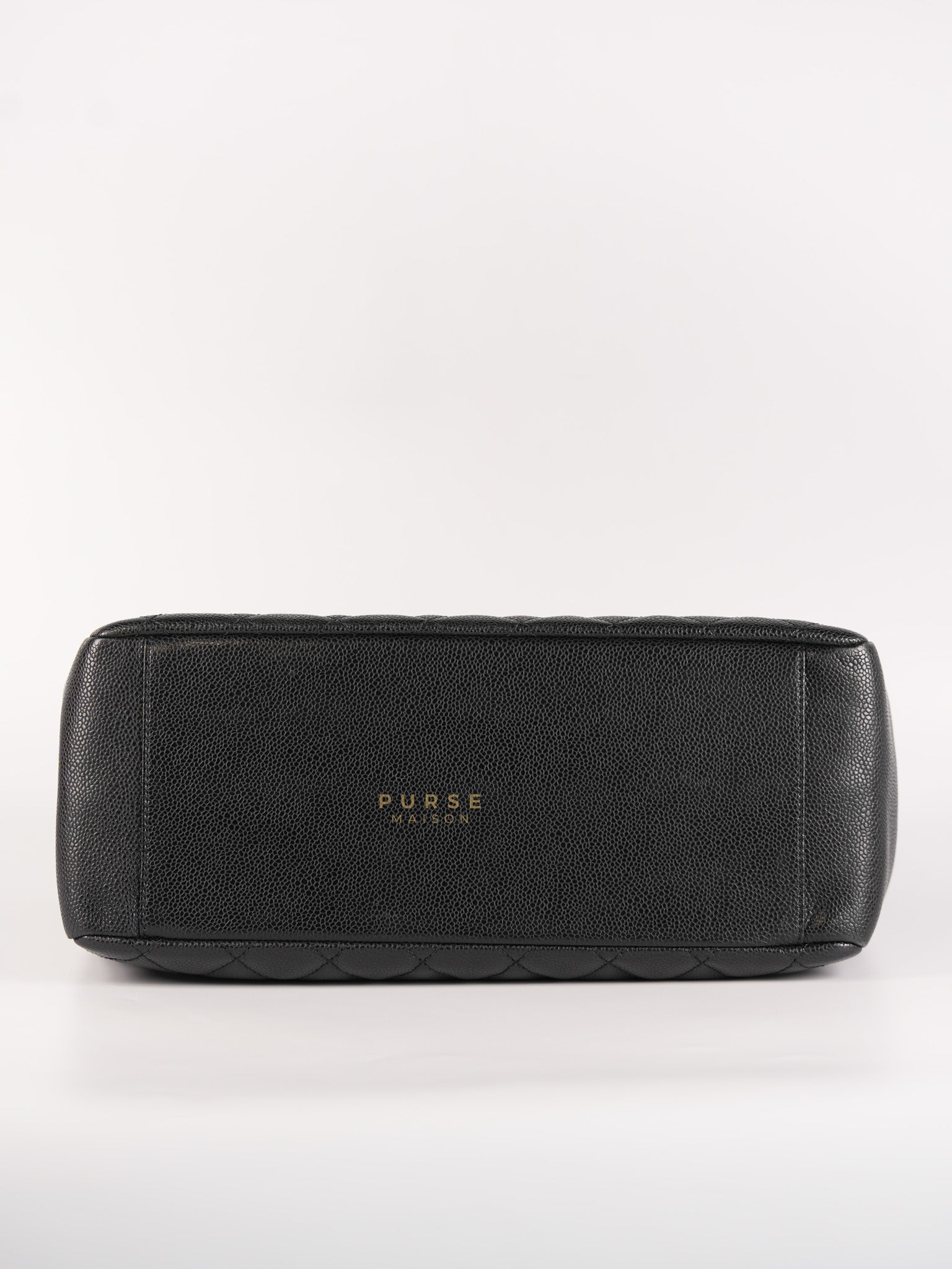 Grand Shopping Tote (GST) Black Quilted Caviar and Gold Hardware Series 14 | Purse Maison Luxury Bags Shop