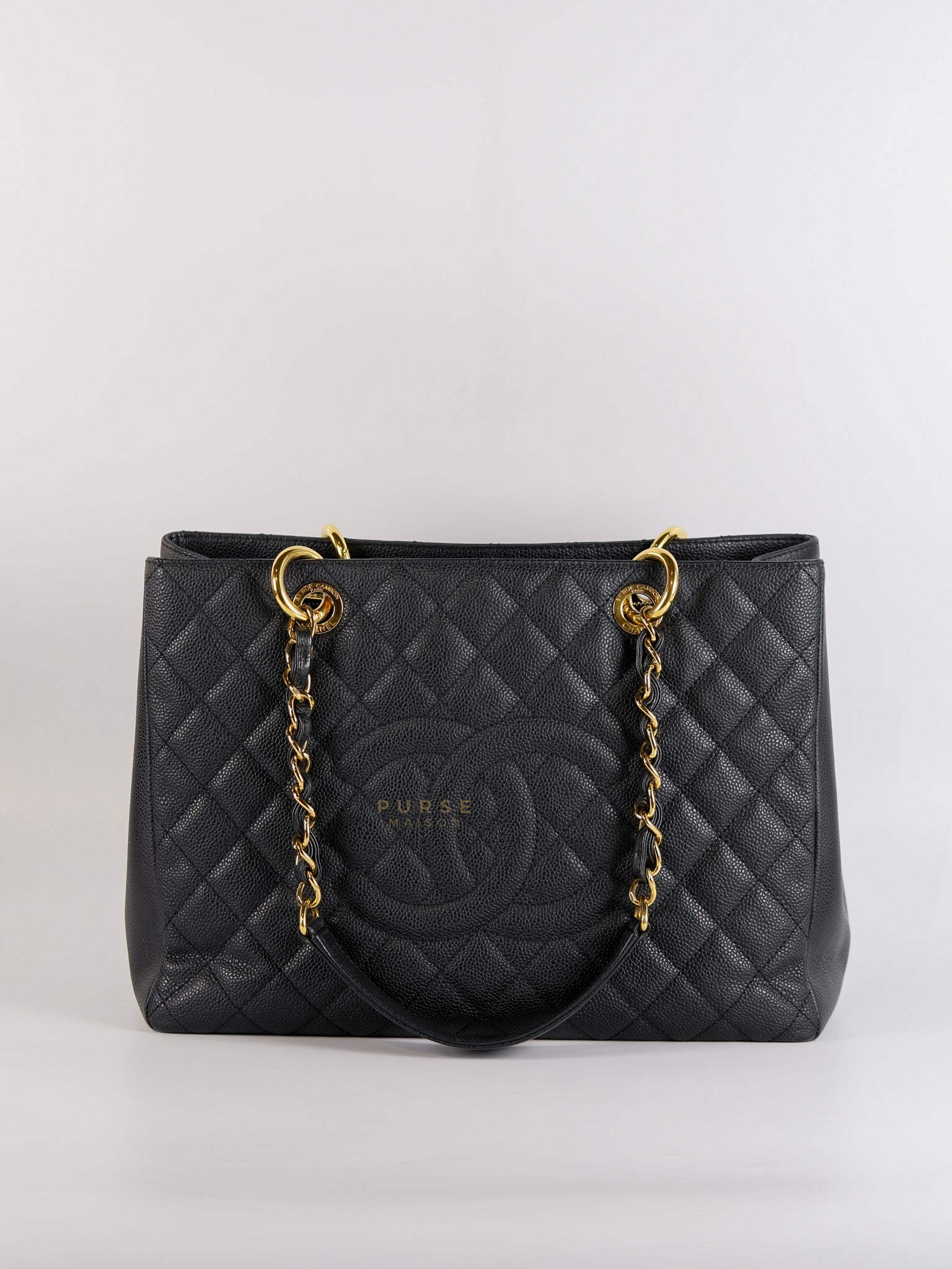 Grand Shopping Tote (GST) Caviar Calfskin in Gold Hardware Series 15 | Purse Maison Luxury Bags Shop