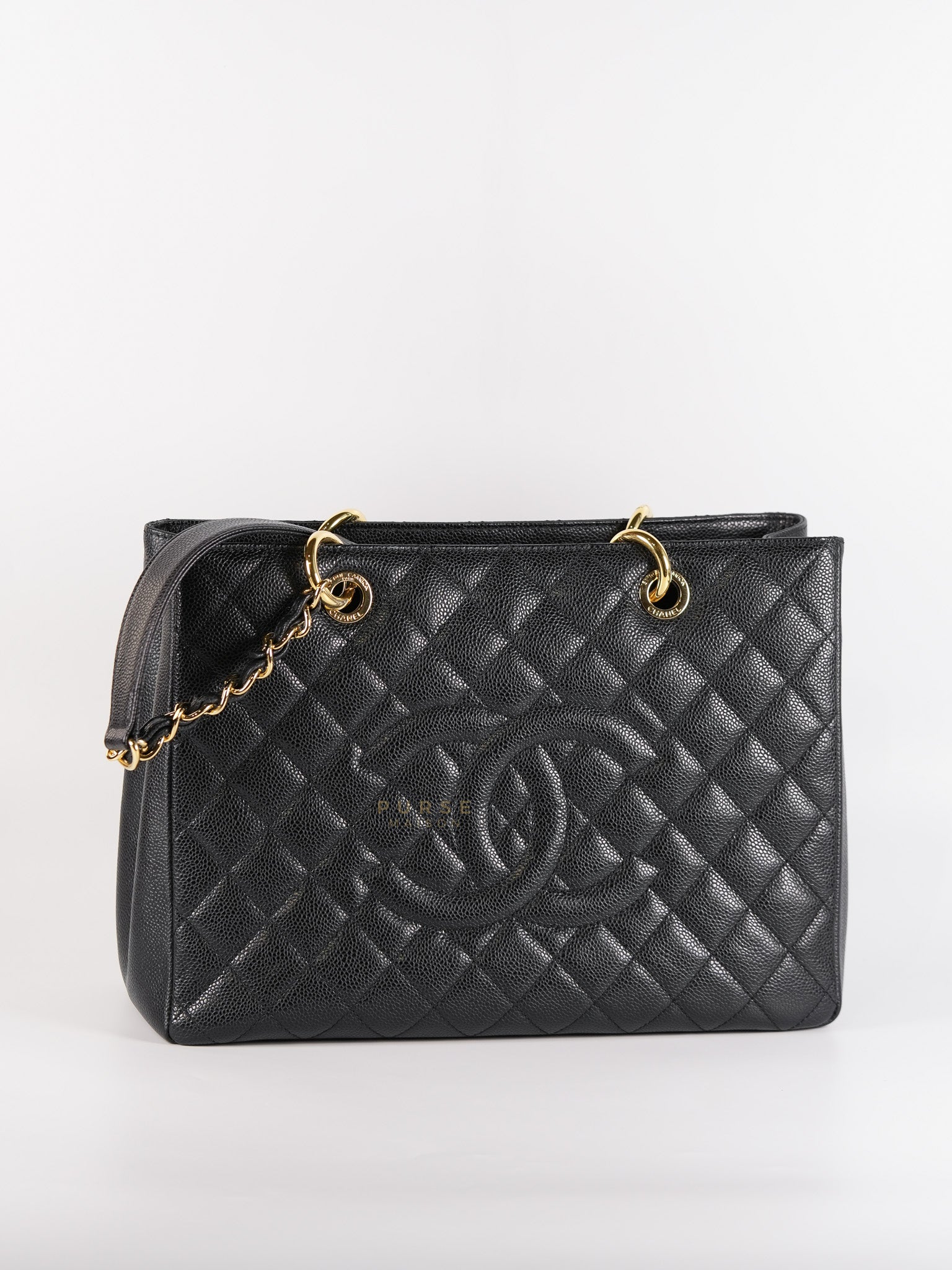 Grand Shopping Tote (GST) Caviar Calfskin in Gold Hardware Series 18 | Purse Maison Luxury Bags Shop