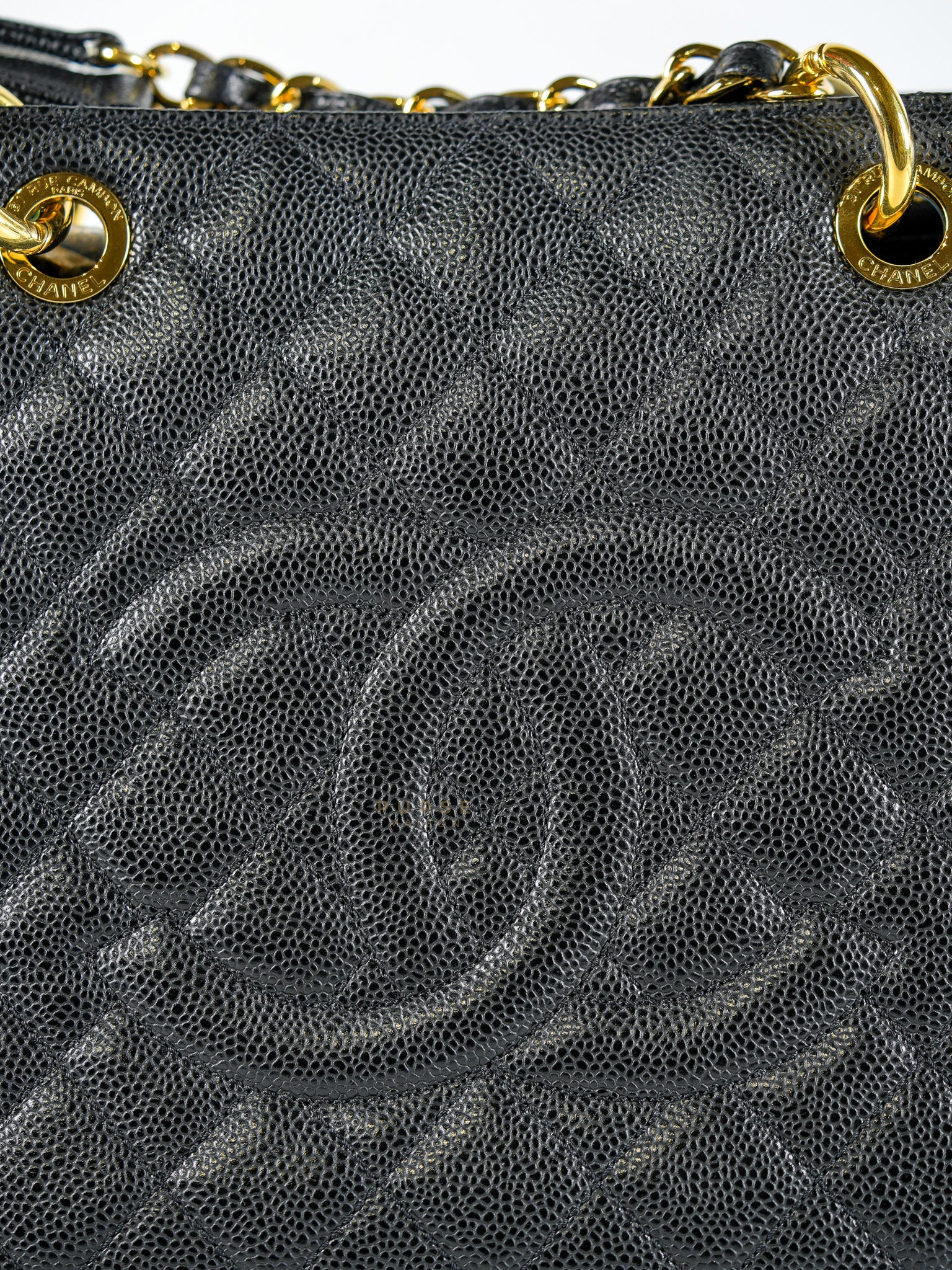 Grand Shopping Tote (GST) Caviar Calfskin in Gold Hardware Series 18 | Purse Maison Luxury Bags Shop