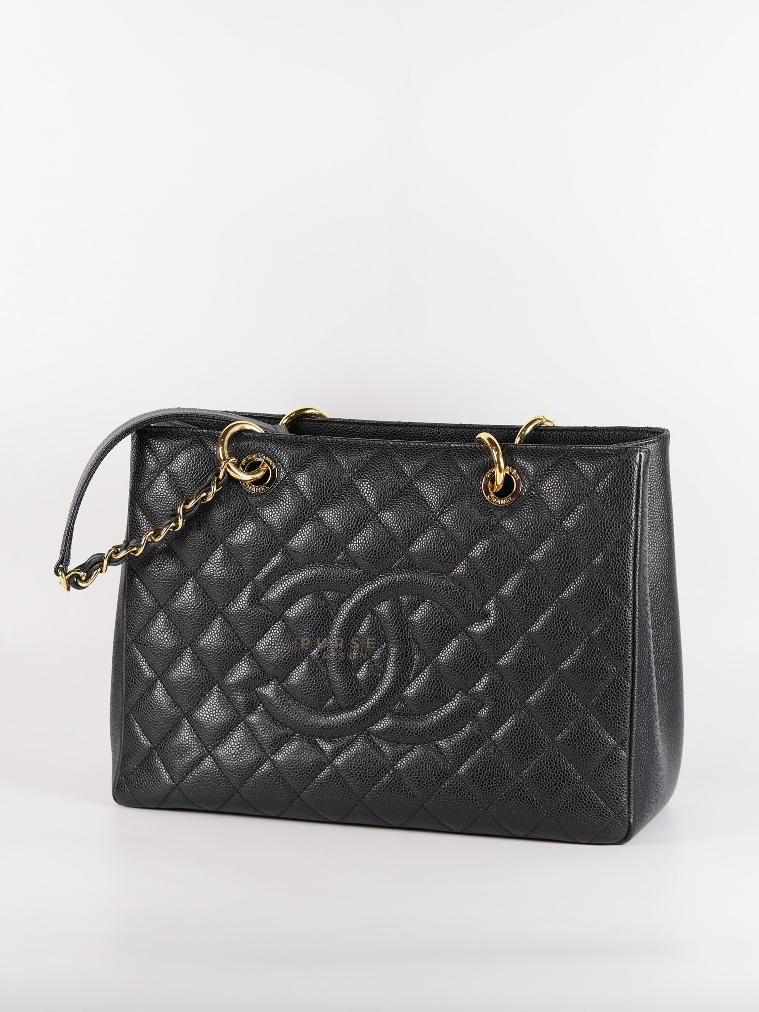 Grand Shopping Tote (GST) Caviar Calfskin in Gold Hardware Series 18 | Purse Maison Luxury Bags Shop