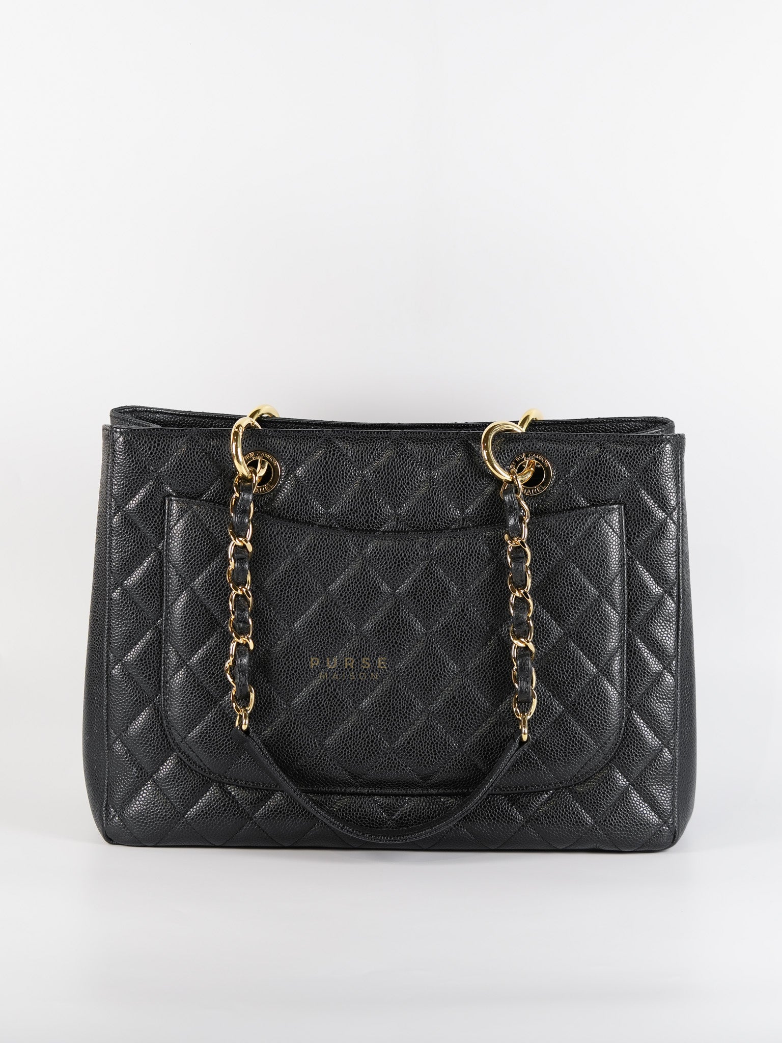 Grand Shopping Tote (GST) Caviar Calfskin in Gold Hardware Series 18 | Purse Maison Luxury Bags Shop