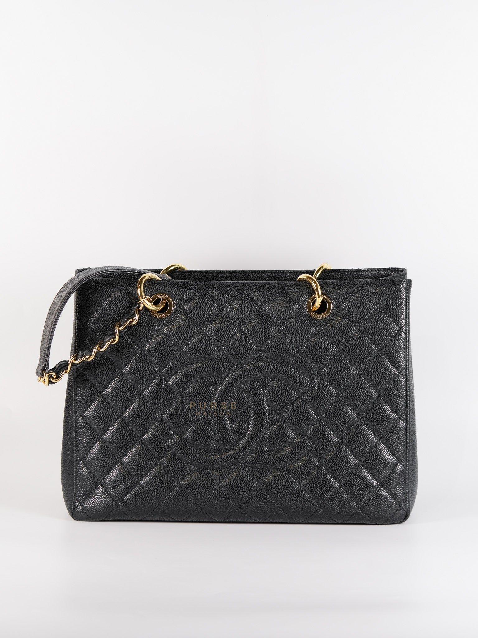 Grand Shopping Tote (GST) Caviar Calfskin in Gold Hardware Series 18 | Purse Maison Luxury Bags Shop