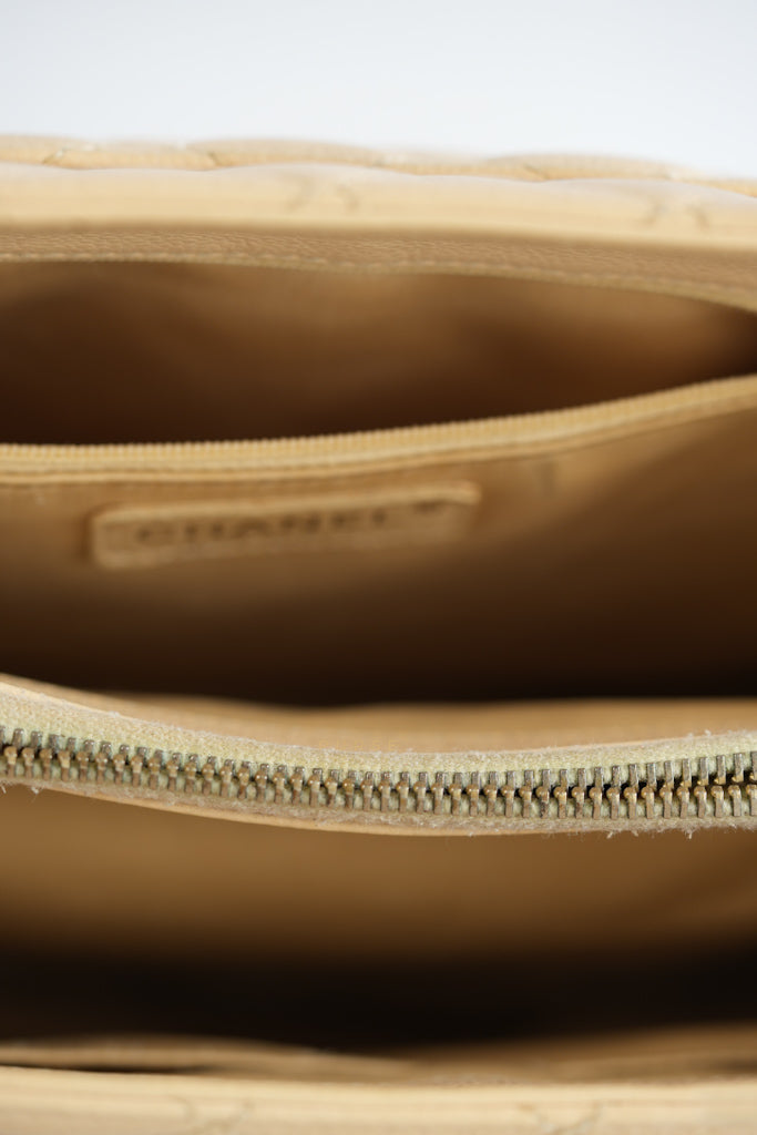 Grand Shopping Tote (GST) in Beige Clair Caviar Leather and Gold Hardware Series 15 | Purse Maison Luxury Bags Shop