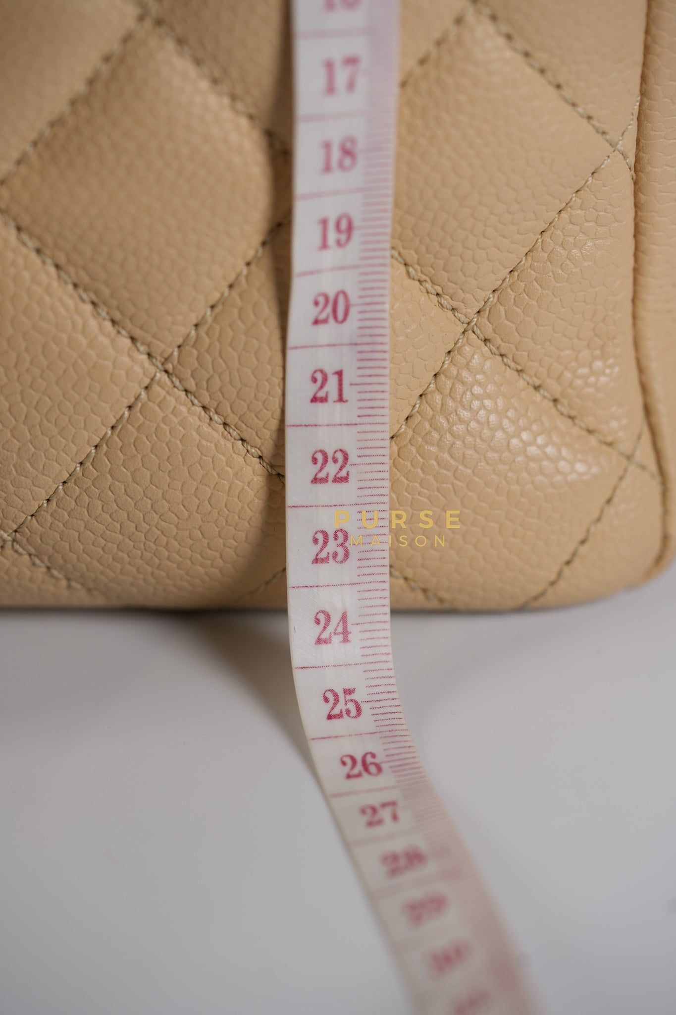 Grand Shopping Tote (GST) in Beige Clair Caviar Leather & Gold Hardware Series 14 | Purse Maison Luxury Bags Shop