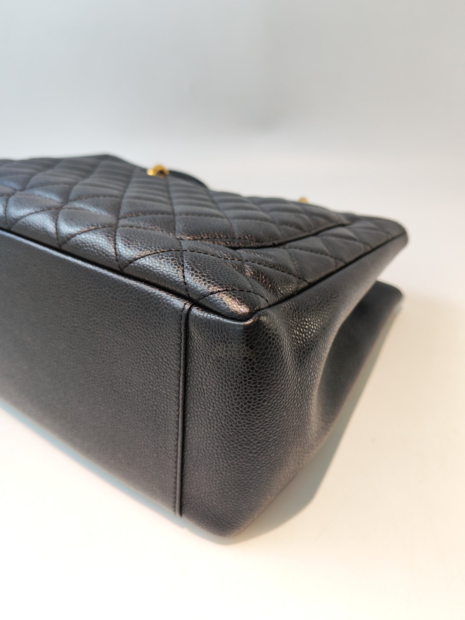 Grand Shopping Tote (GST) in Black Caviar Leather and Gold Hardware Series 18/13 | Purse Maison Luxury Bags Shop