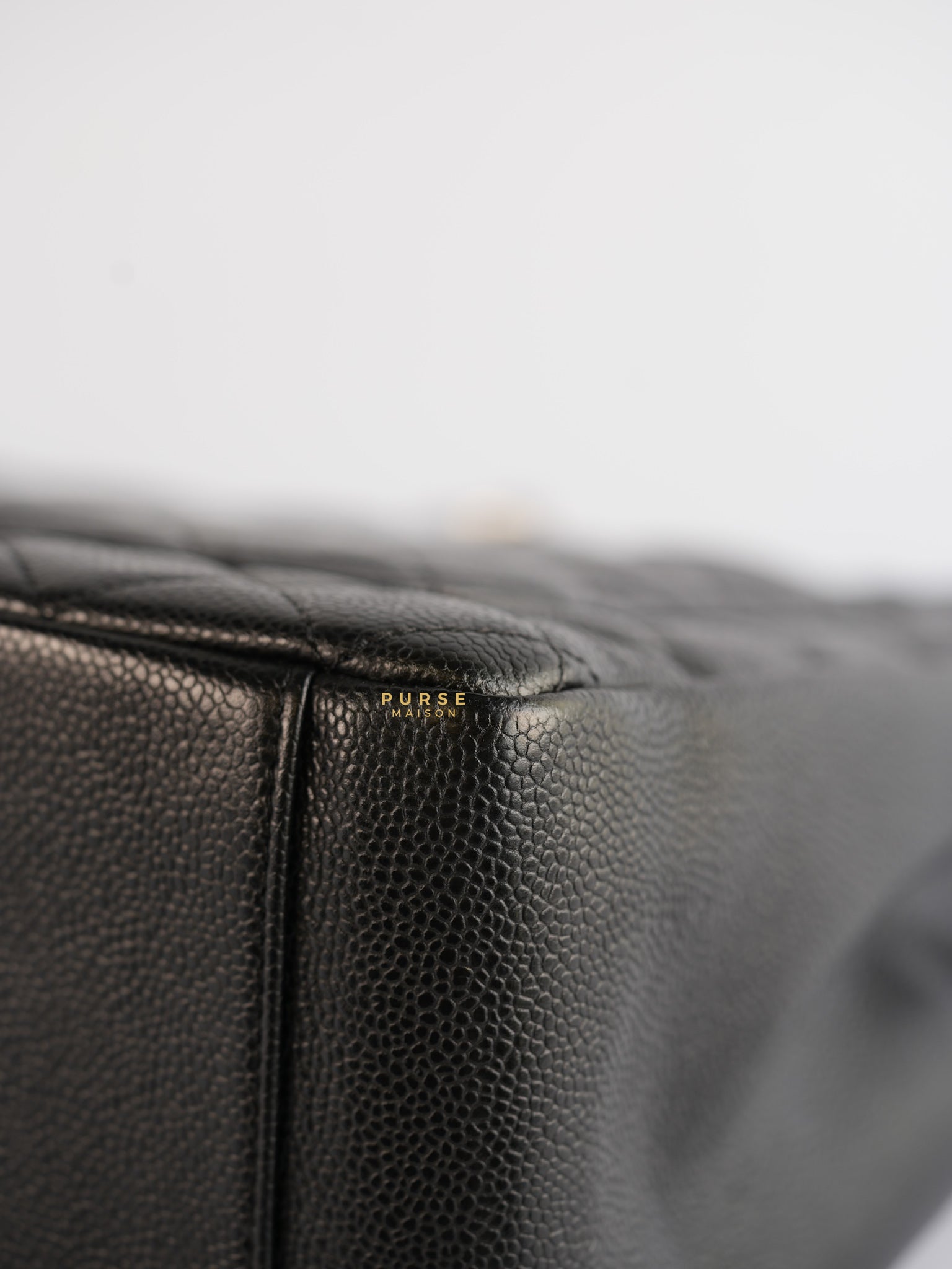 Grand Shopping Tote (GST) in Black Caviar Leather & Gold Hardware Series 15 | Purse Maison Luxury Bags Shop