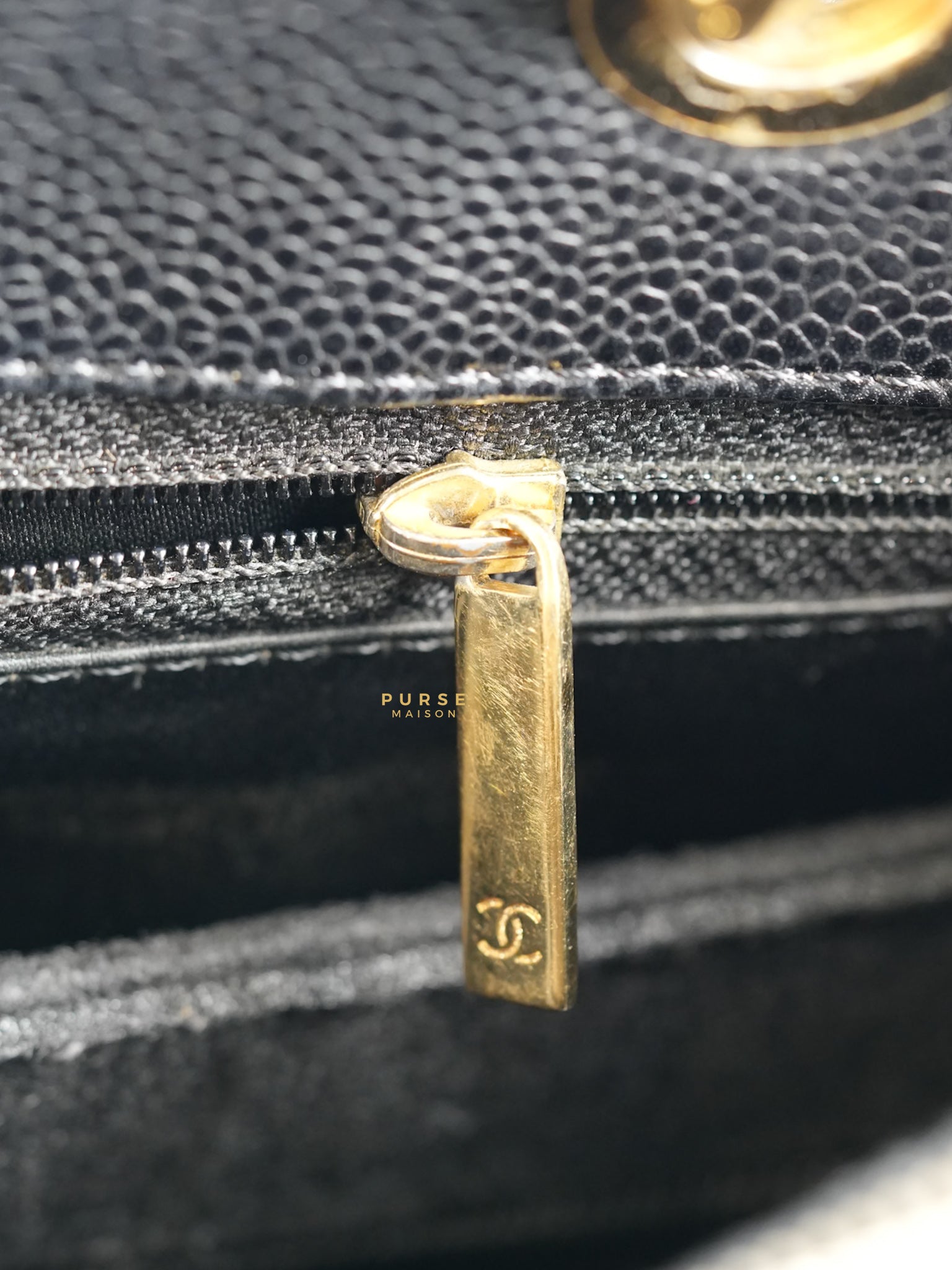 Grand Shopping Tote (GST) in Black Caviar Leather & Gold Hardware Series 15 | Purse Maison Luxury Bags Shop