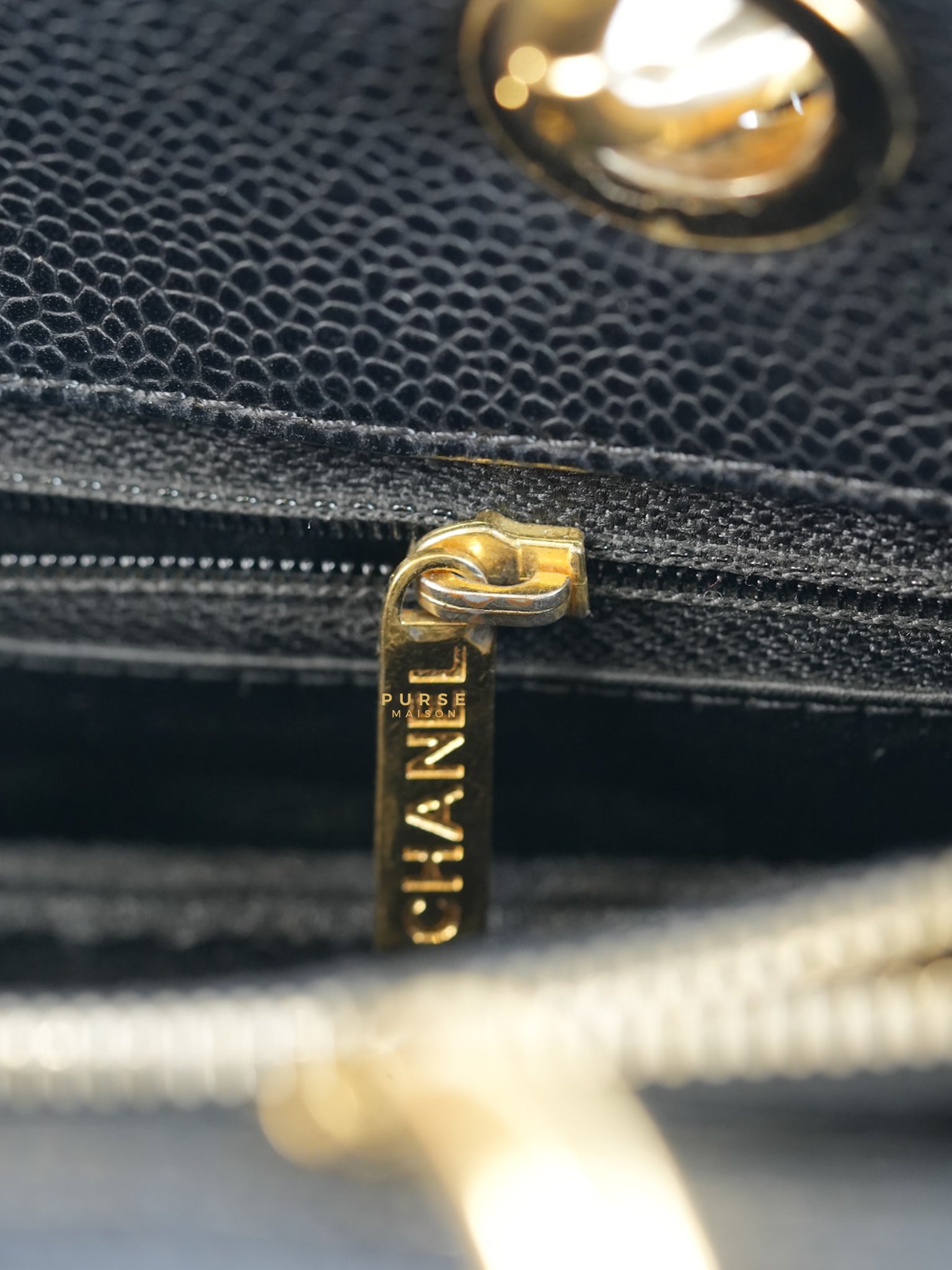 Grand Shopping Tote (GST) in Black Caviar Leather & Gold Hardware Series 15 | Purse Maison Luxury Bags Shop