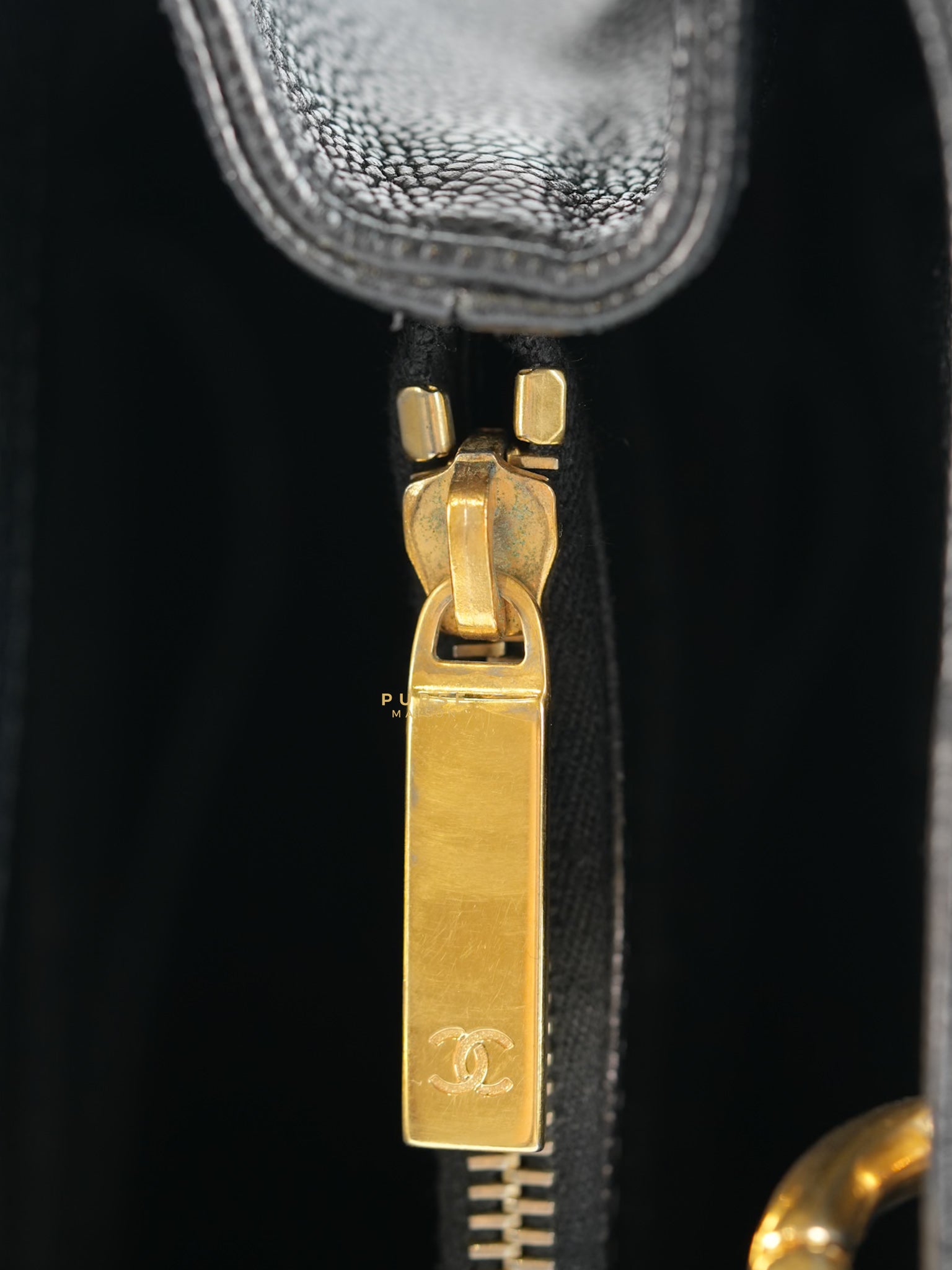 Grand Shopping Tote (GST) in Black Caviar Leather & Gold Hardware Series 15 | Purse Maison Luxury Bags Shop