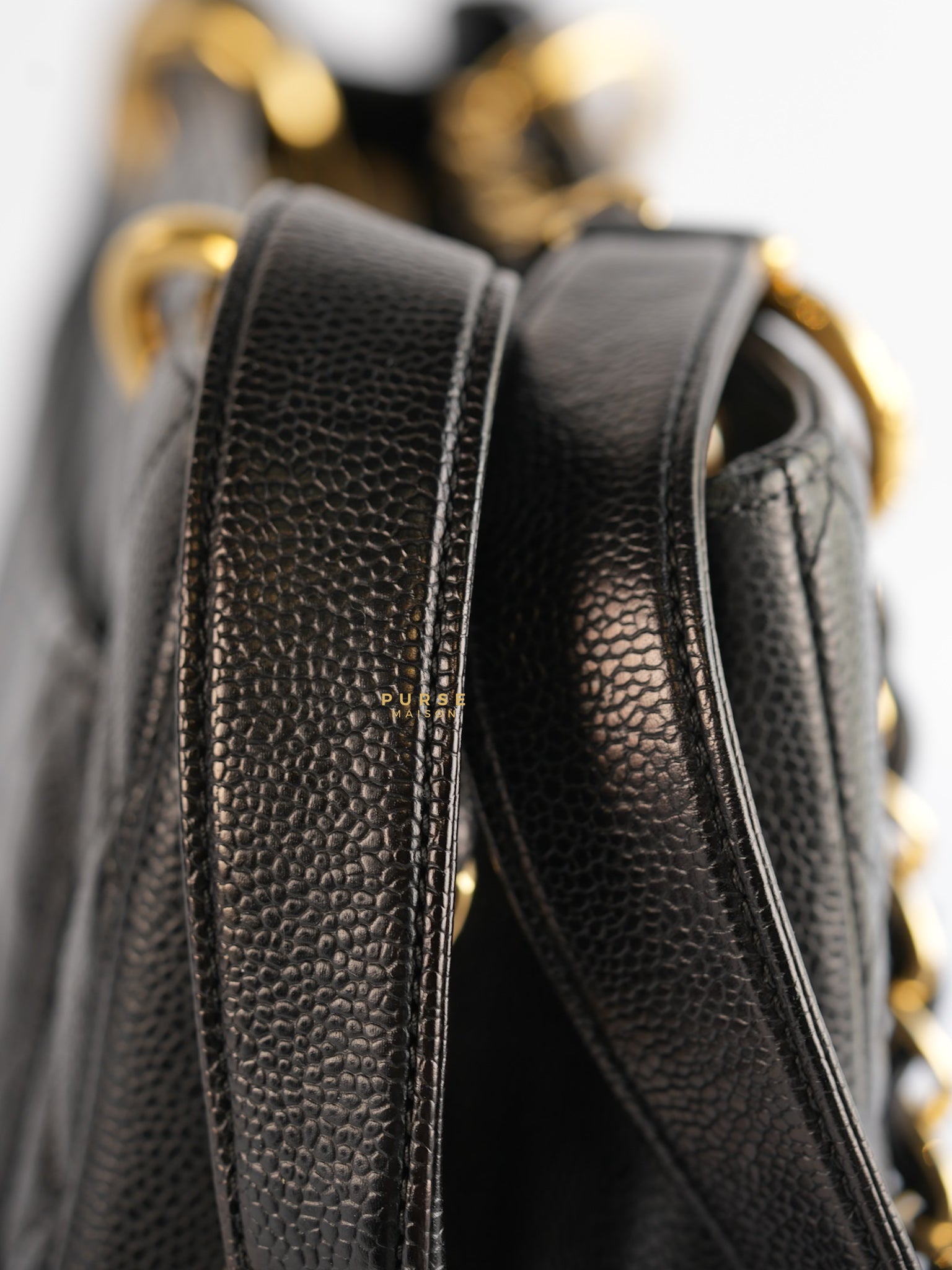 Grand Shopping Tote (GST) in Black Caviar Leather & Gold Hardware Series 15 | Purse Maison Luxury Bags Shop