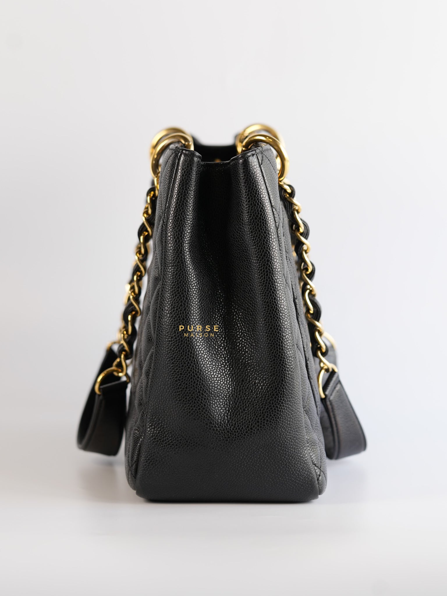 Grand Shopping Tote (GST) in Black Caviar Leather & Gold Hardware Series 15 | Purse Maison Luxury Bags Shop