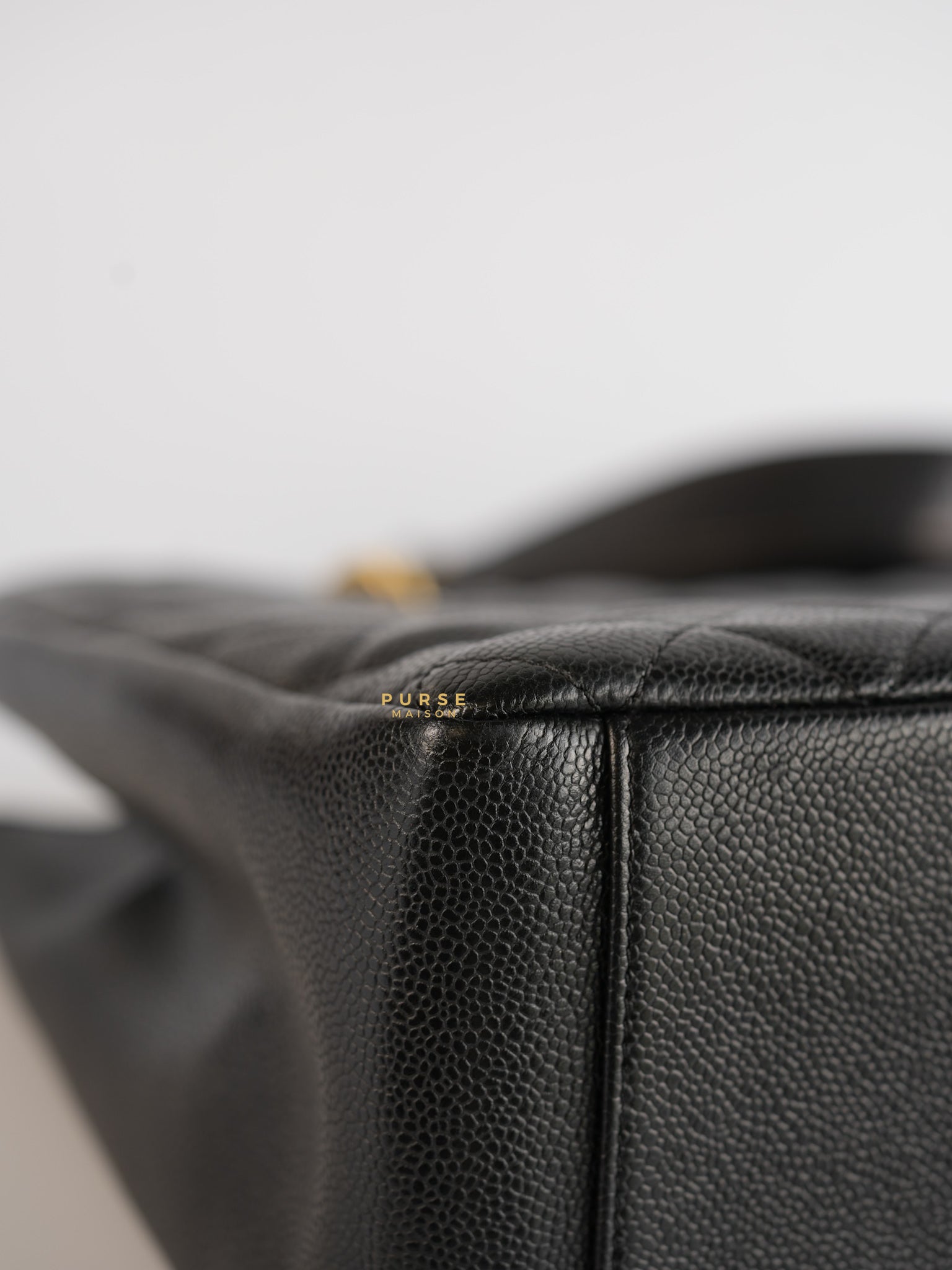 Grand Shopping Tote (GST) in Black Caviar Leather & Gold Hardware Series 15 | Purse Maison Luxury Bags Shop