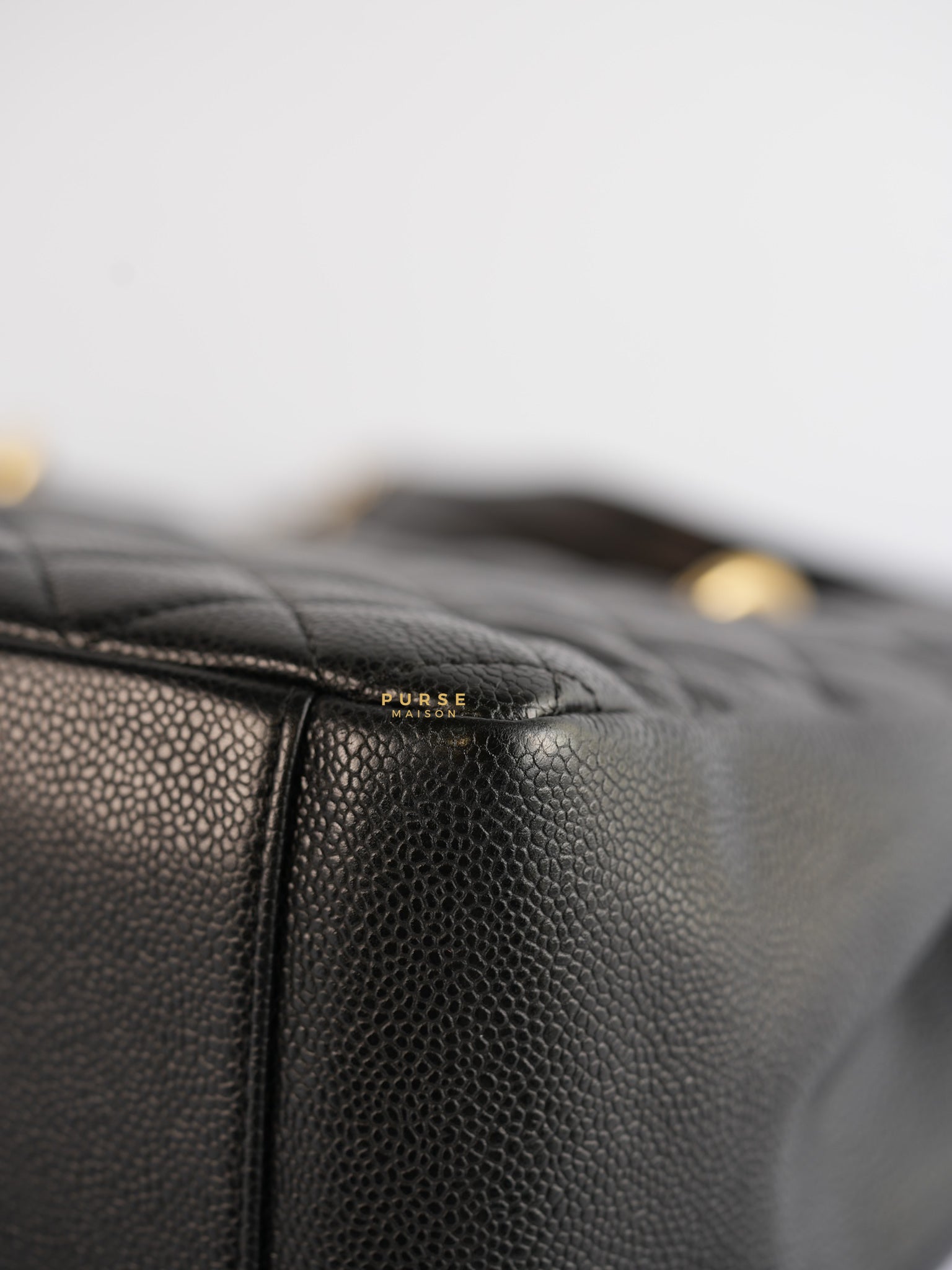 Grand Shopping Tote (GST) in Black Caviar Leather & Gold Hardware Series 15 | Purse Maison Luxury Bags Shop