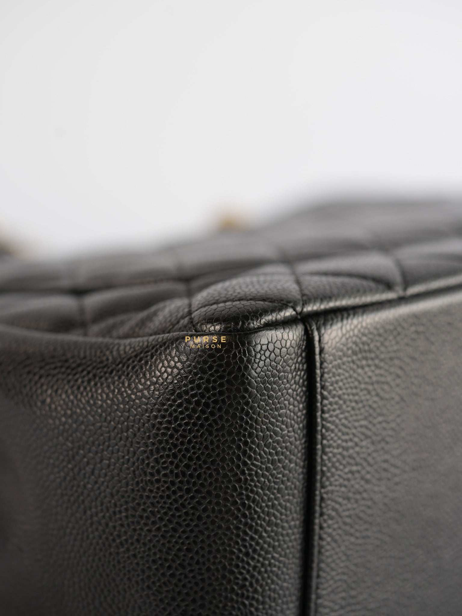 Grand Shopping Tote (GST) in Black Caviar Leather & Gold Hardware Series 15 | Purse Maison Luxury Bags Shop