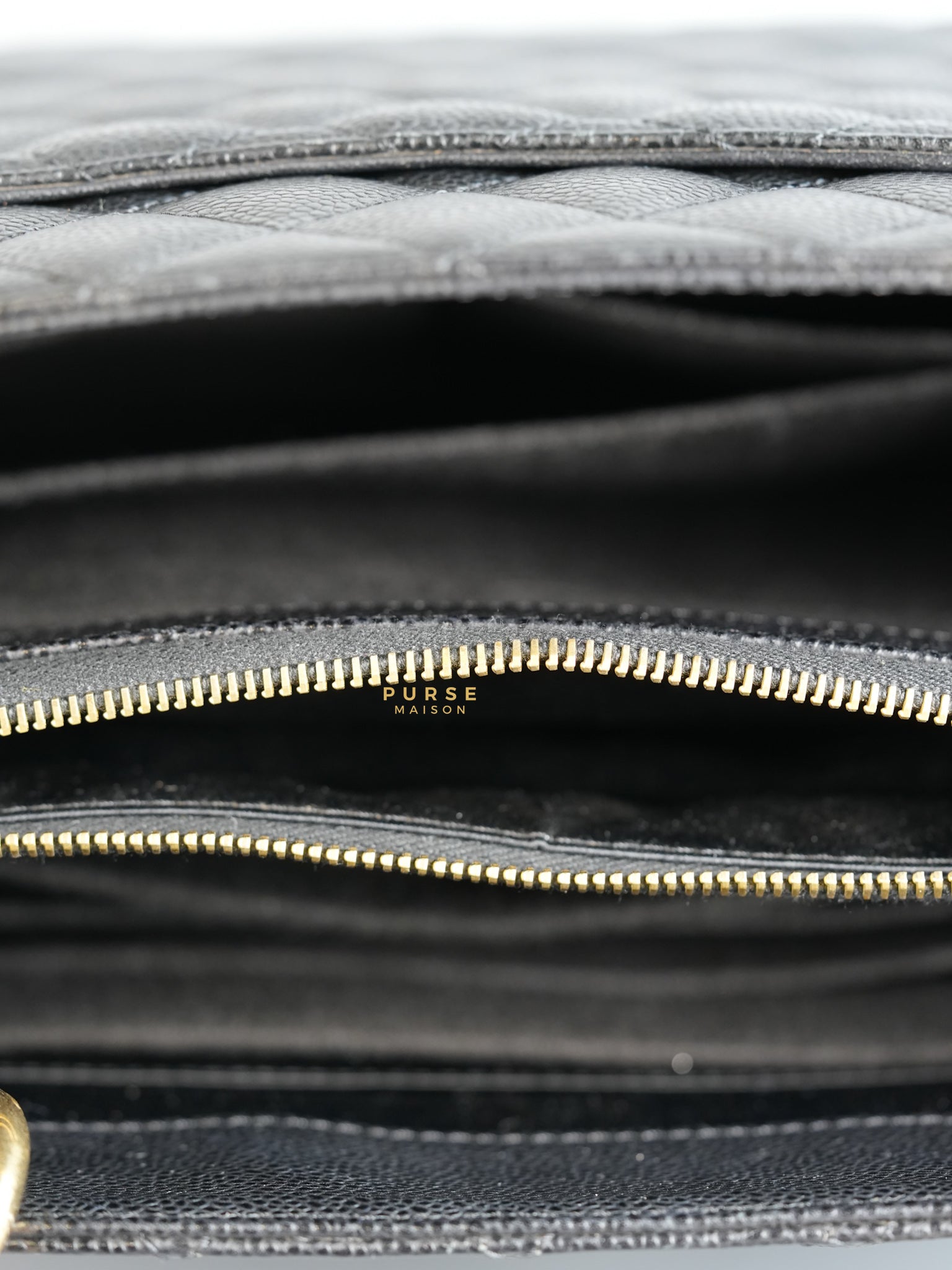 Grand Shopping Tote (GST) in Black Caviar Leather & Gold Hardware Series 19 | Purse Maison Luxury Bags Shop