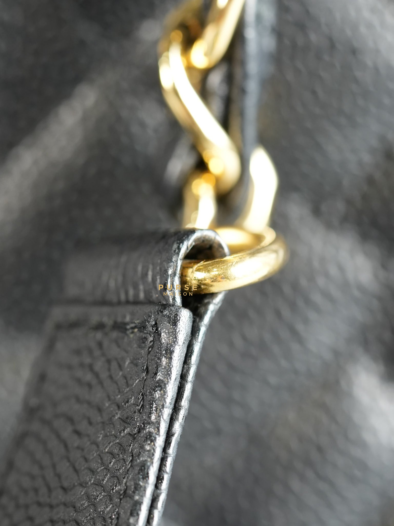 Grand Shopping Tote (GST) in Black Caviar Leather & Gold Hardware Series 19 | Purse Maison Luxury Bags Shop