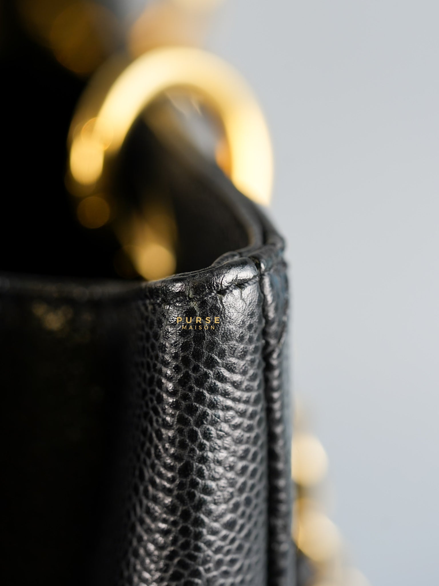 Grand Shopping Tote (GST) in Black Caviar Leather & Gold Hardware Series 19 | Purse Maison Luxury Bags Shop