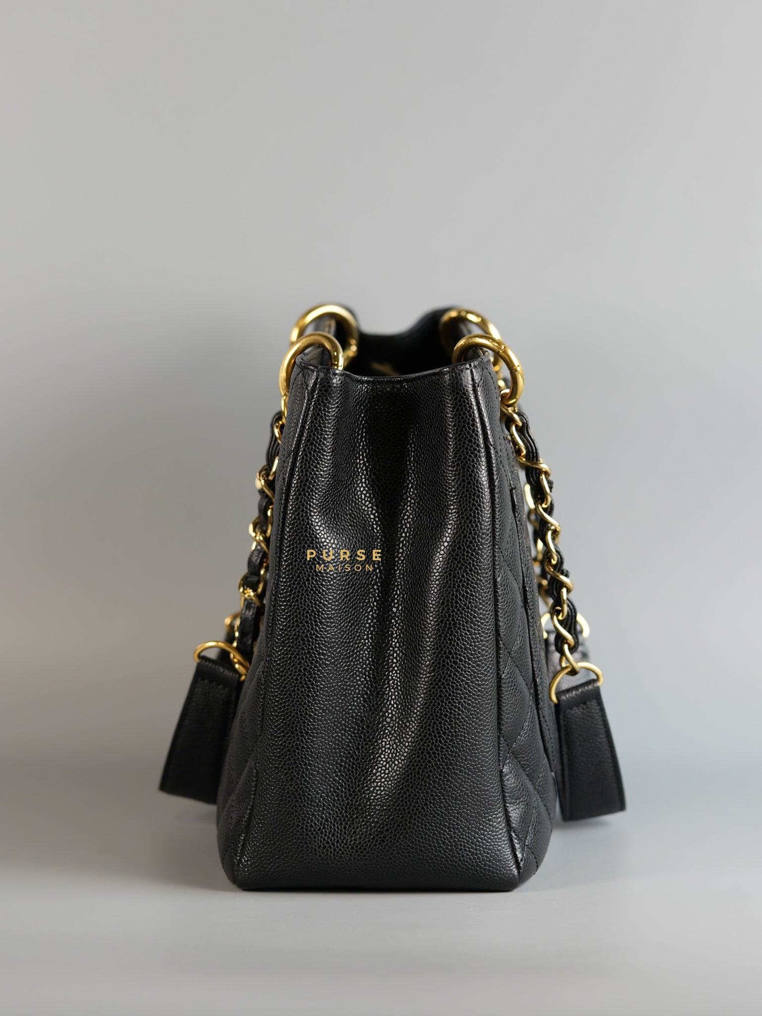 Grand Shopping Tote (GST) in Black Caviar Leather & Gold Hardware Series 19 | Purse Maison Luxury Bags Shop