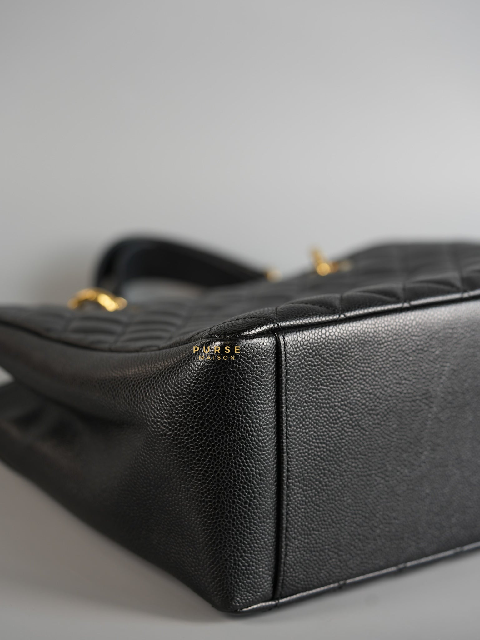 Grand Shopping Tote (GST) in Black Caviar Leather & Gold Hardware Series 19 | Purse Maison Luxury Bags Shop