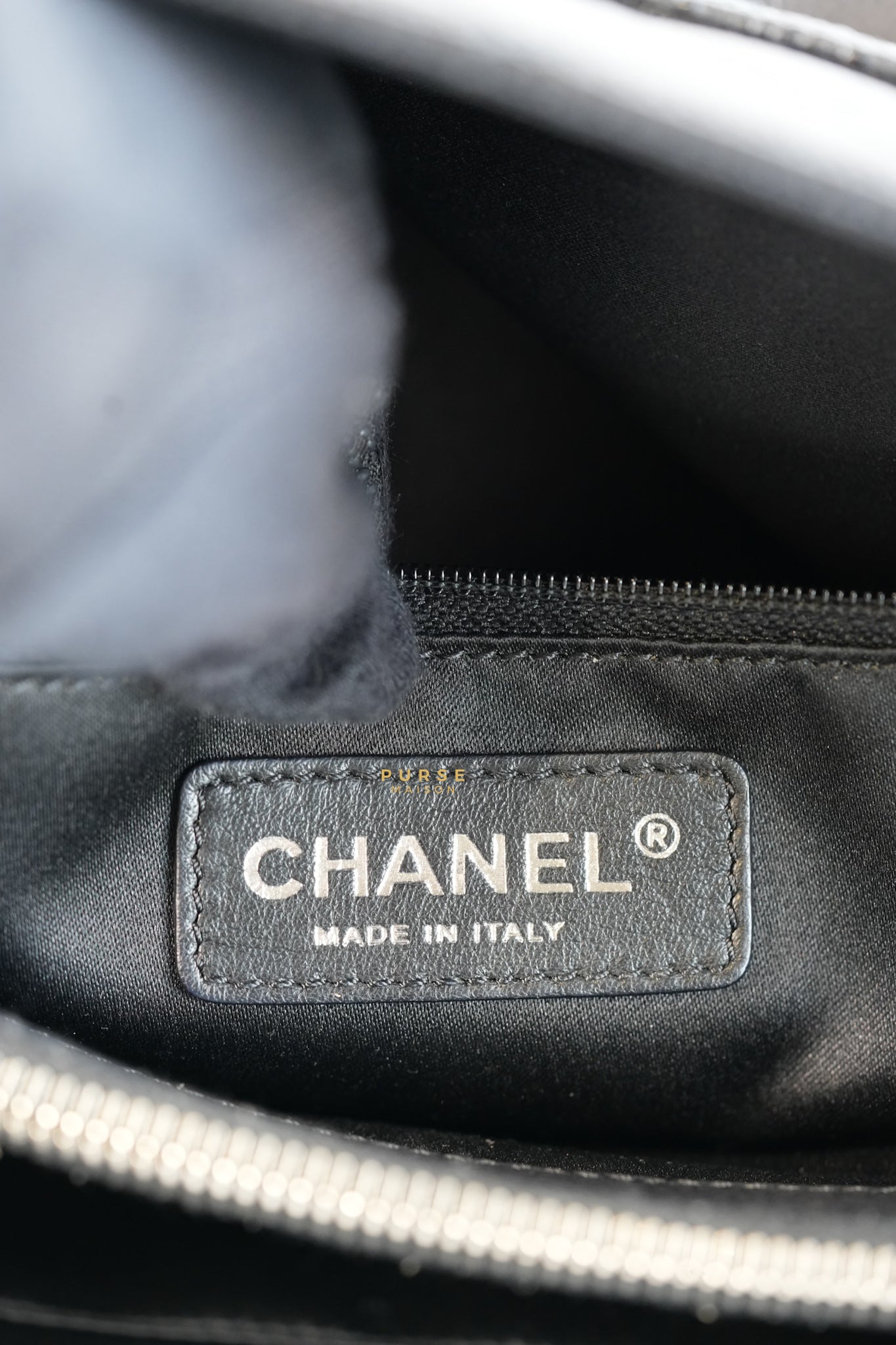 Grand Shopping Tote (GST) in Black Caviar Leather & Silver Hardware Series 17 | Purse Maison Luxury Bags Shop