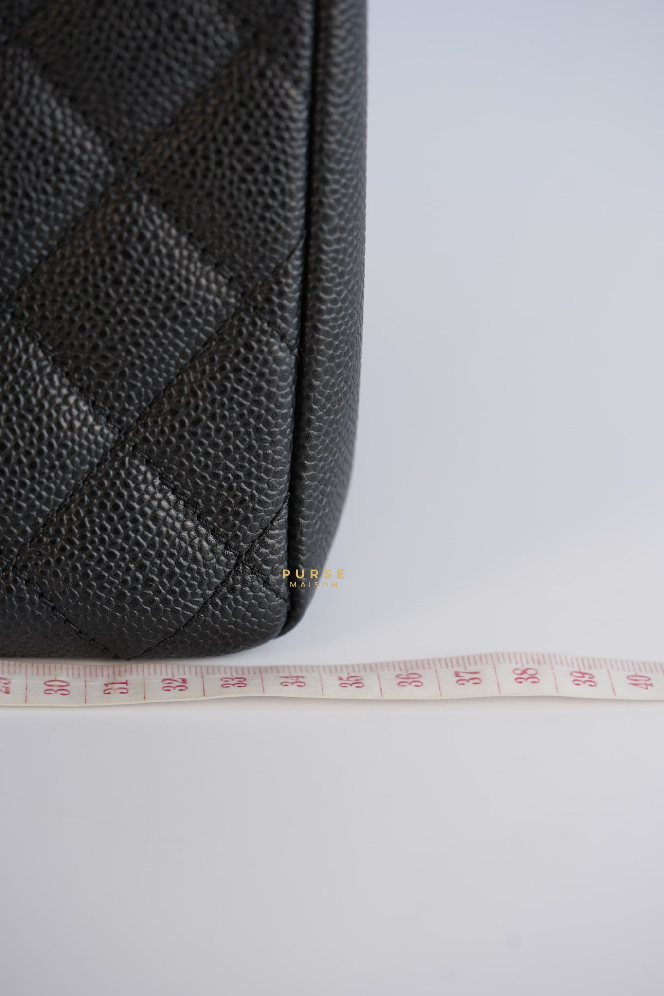 Grand Shopping Tote (GST) in Black Caviar Leather & Silver Hardware Series 17 | Purse Maison Luxury Bags Shop