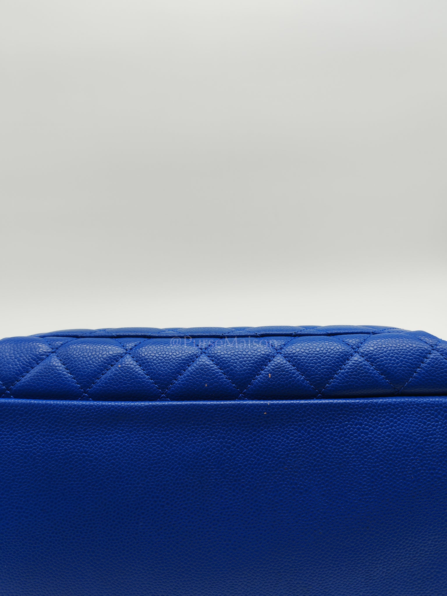 Grand Shopping Tote (GST) in Blue Caviar Leather and Silver Hardware Series 13 | Purse Maison Luxury Bags Shop