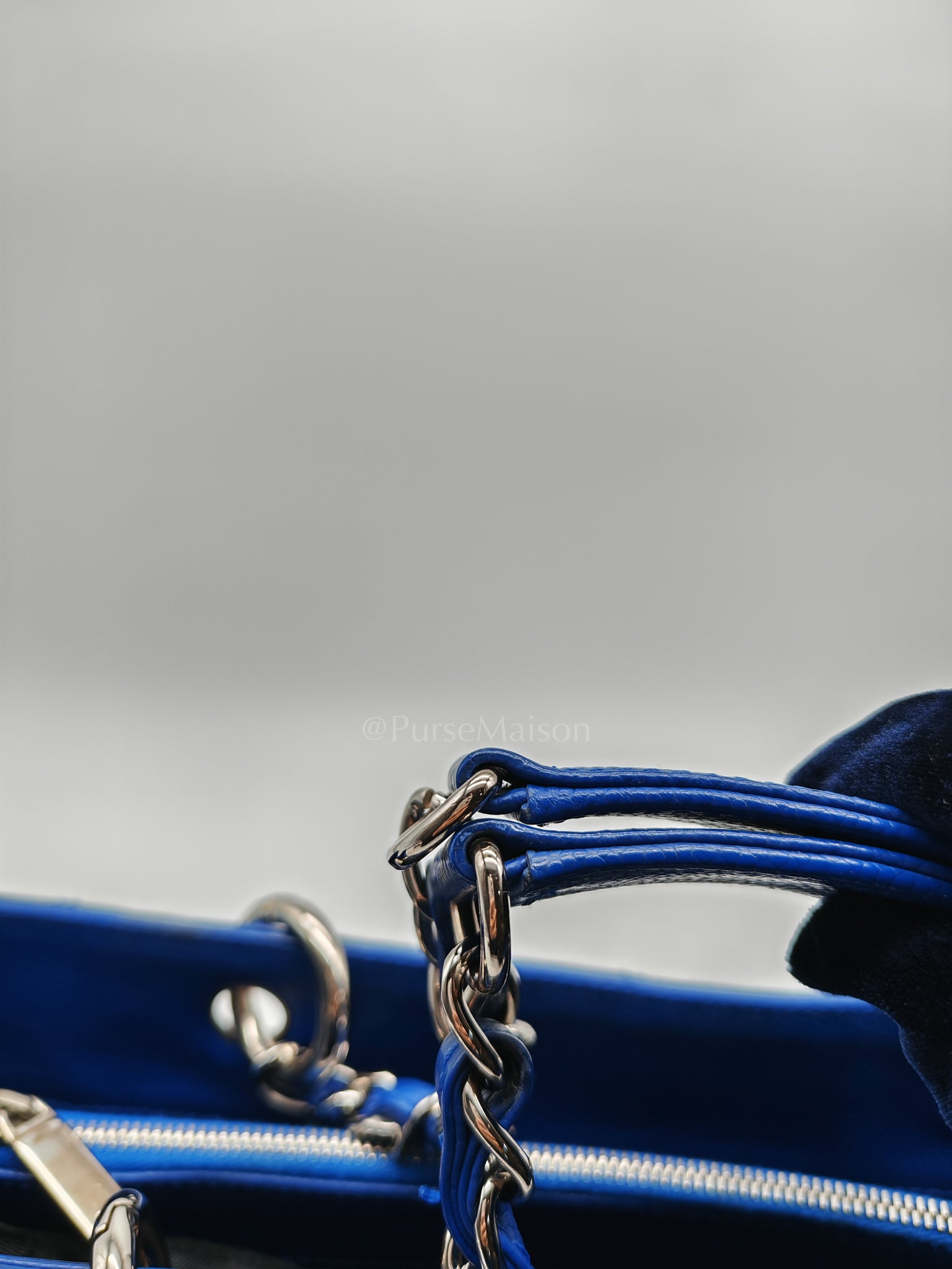 Grand Shopping Tote (GST) in Blue Caviar Leather and Silver Hardware Series 13 | Purse Maison Luxury Bags Shop