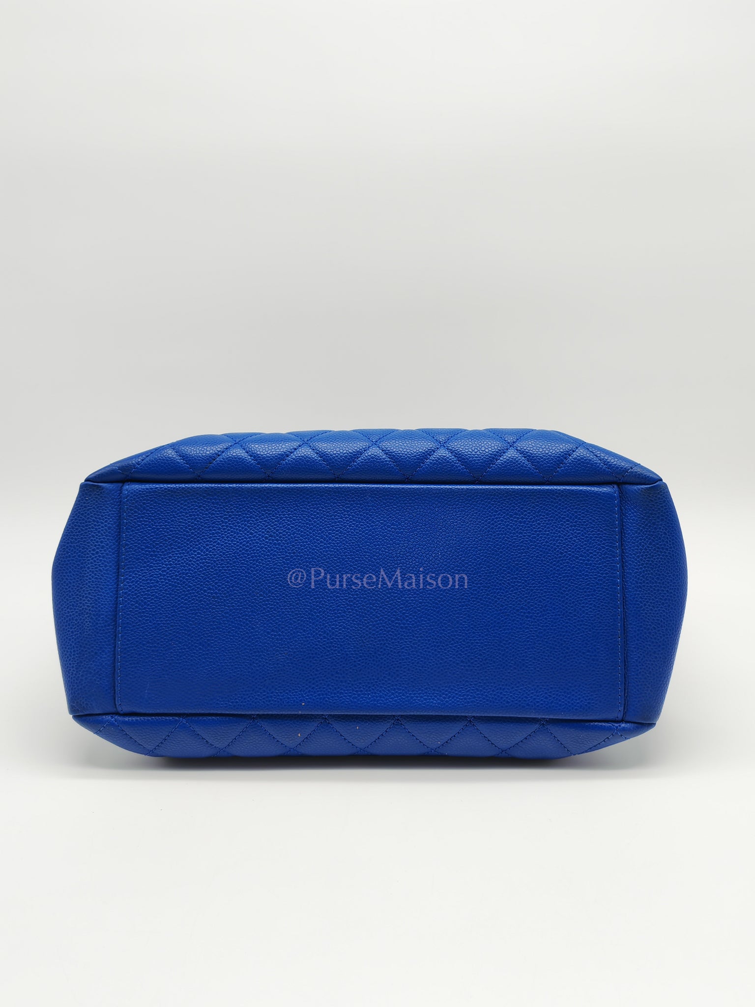 Grand Shopping Tote (GST) in Blue Caviar Leather and Silver Hardware Series 13 | Purse Maison Luxury Bags Shop