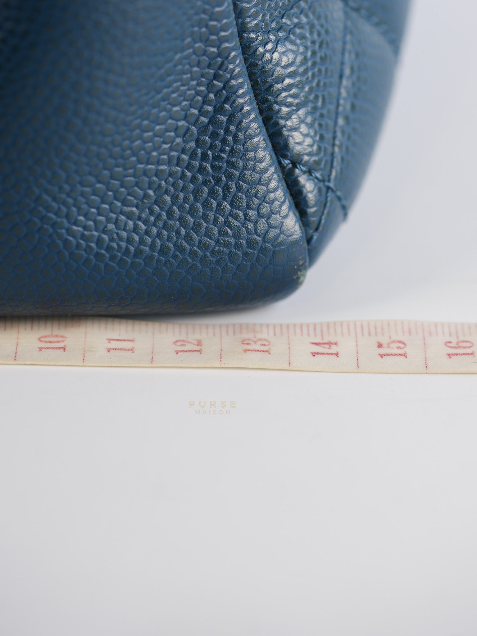 Grand Shopping Tote (GST) in Blue Quilted Caviar Leather and Silver Hardware Series 17 | Purse Maison Luxury Bags Shop