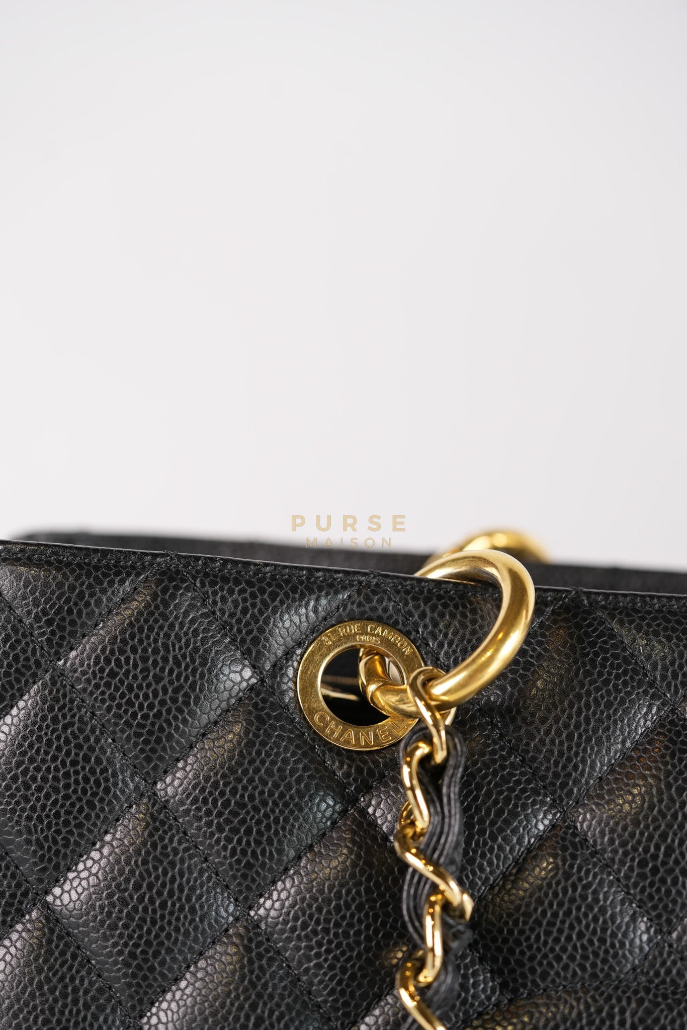 Grand Shopping Tote(GST) in Black Caviar Leather Gold Hardware (Series 13/58) | Purse Maison Luxury Bags Shop