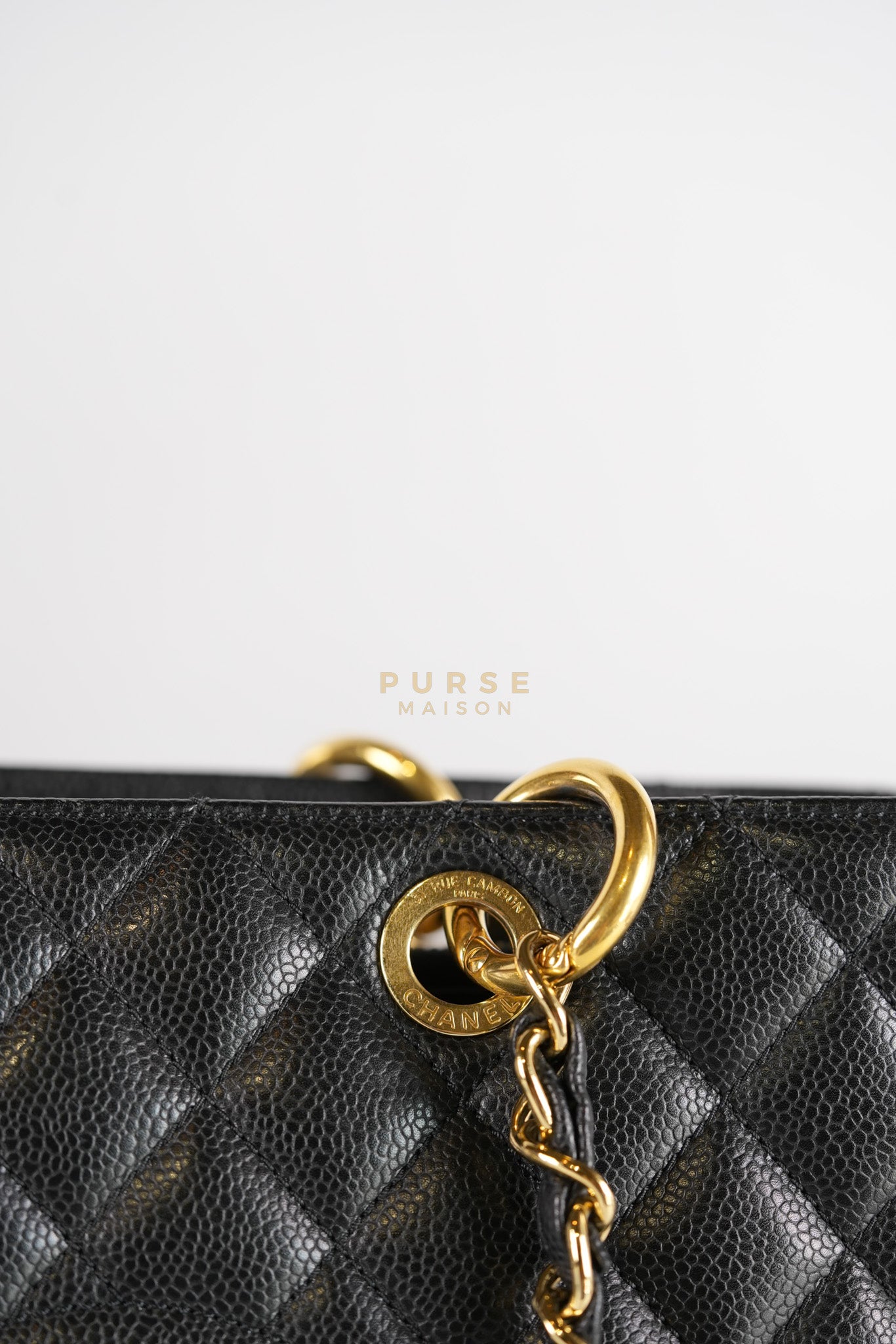 Grand Shopping Tote(GST) in Black Caviar Leather Gold Hardware (Series 13/58) | Purse Maison Luxury Bags Shop