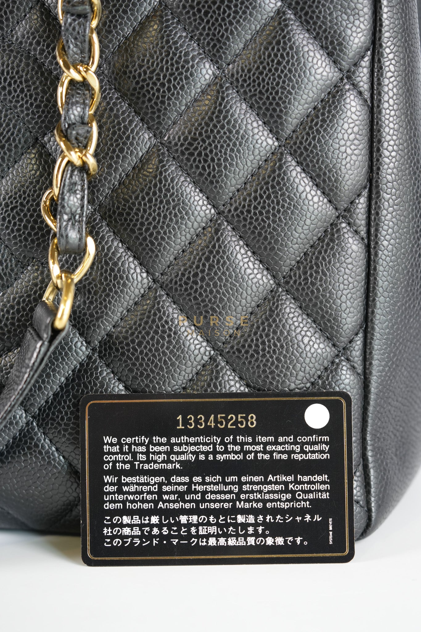 Grand Shopping Tote(GST) in Black Caviar Leather Gold Hardware (Series 13/58) | Purse Maison Luxury Bags Shop