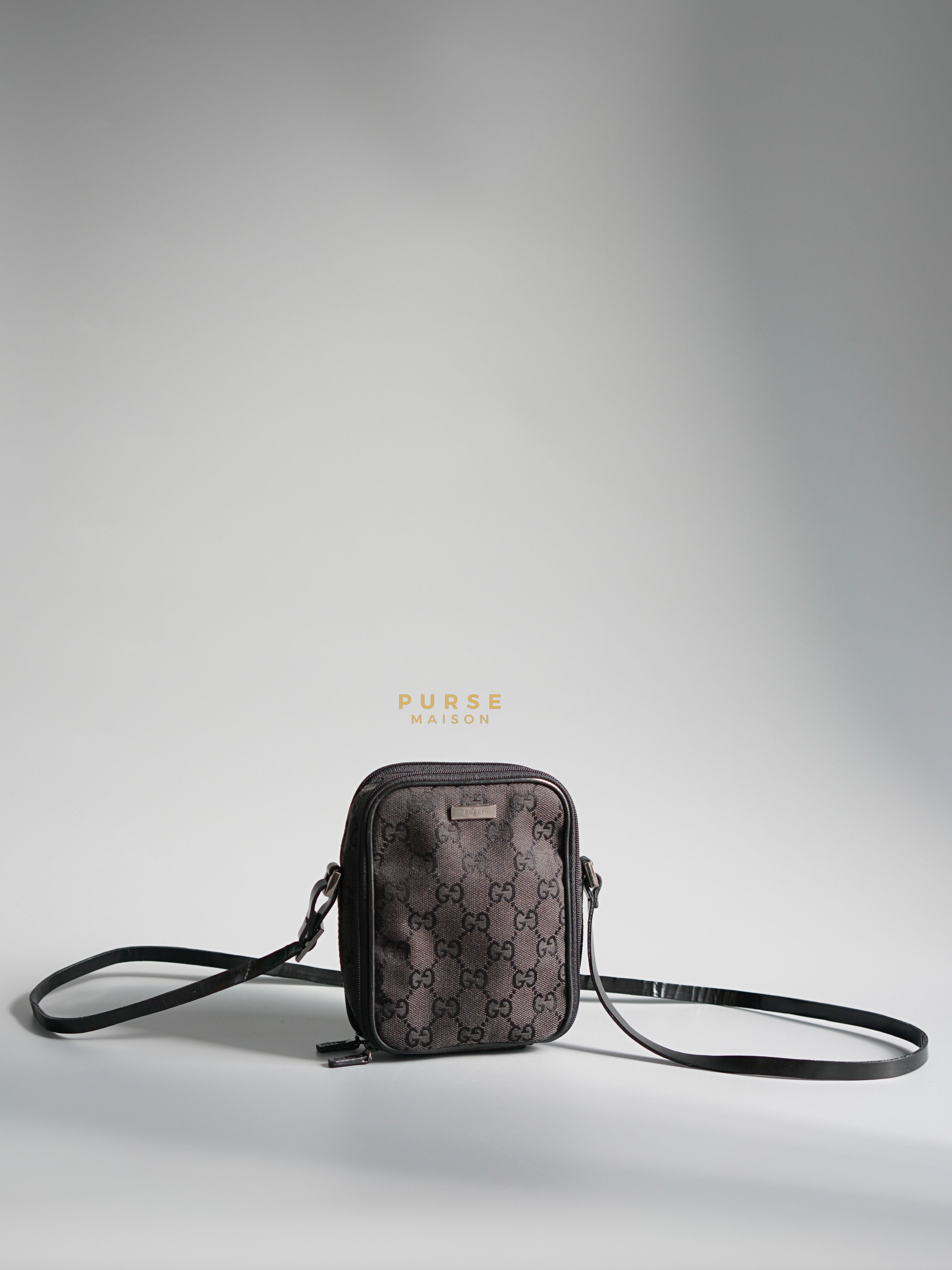 Gucci Black GG Canvas Mini Crossbodaly Bag | Purse Maison Luxury Bags Shop