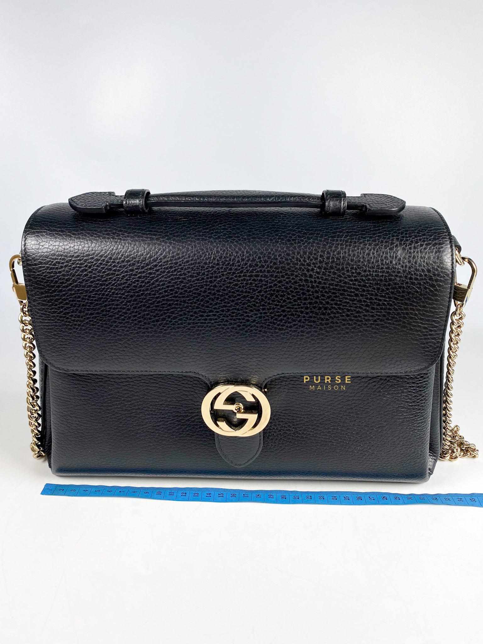 Gucci Black Interlocking Leather Bag