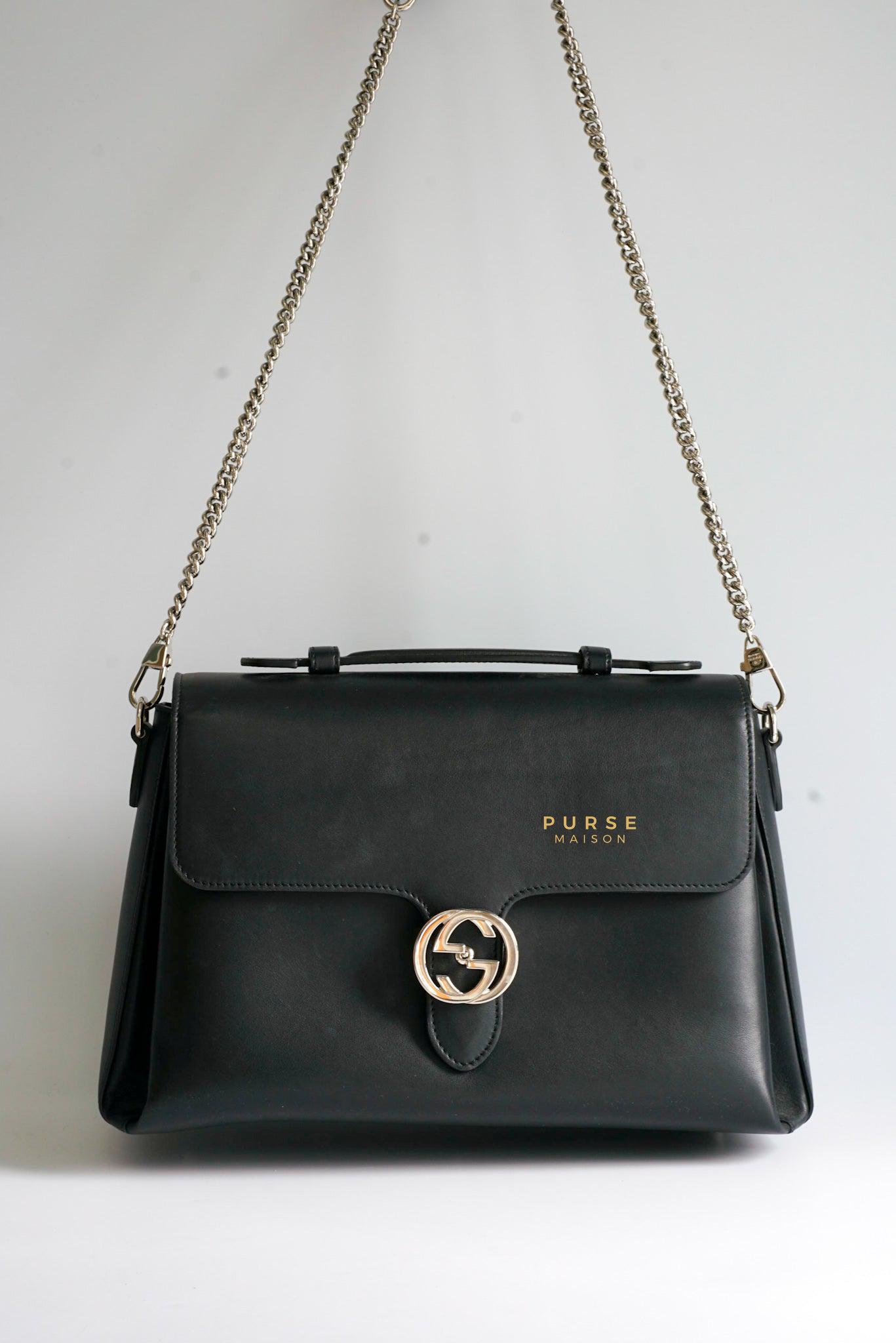 Gucci Black Interlocking Leather Bag