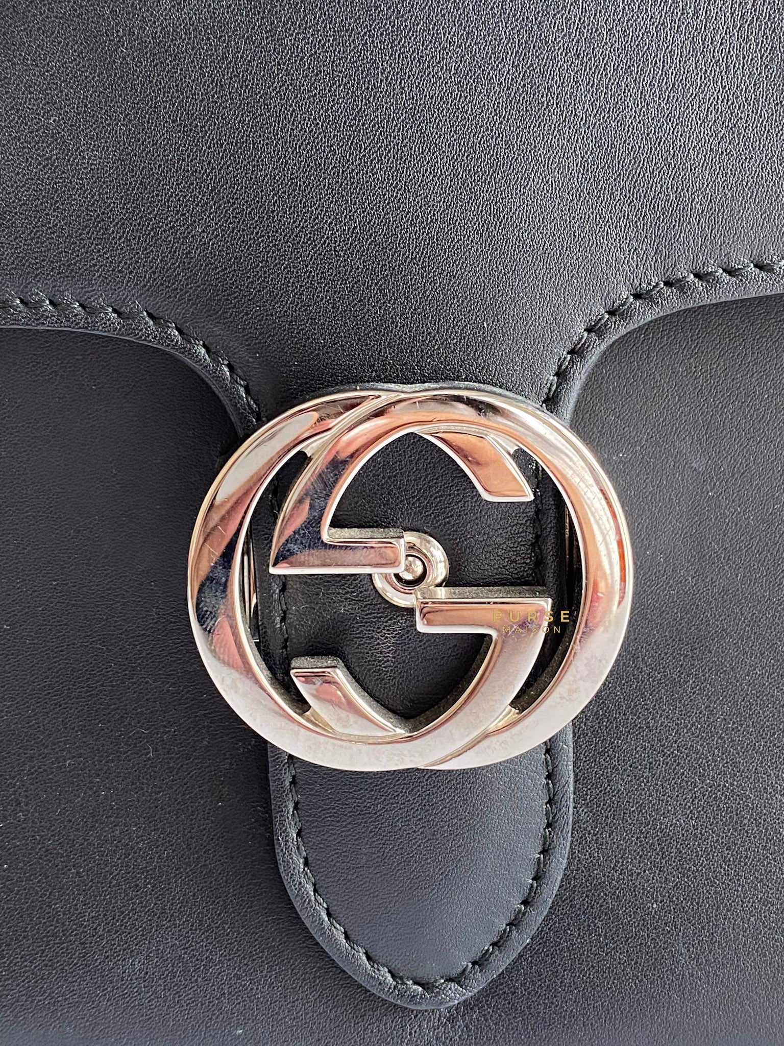 Gucci Black Interlocking Leather Bag