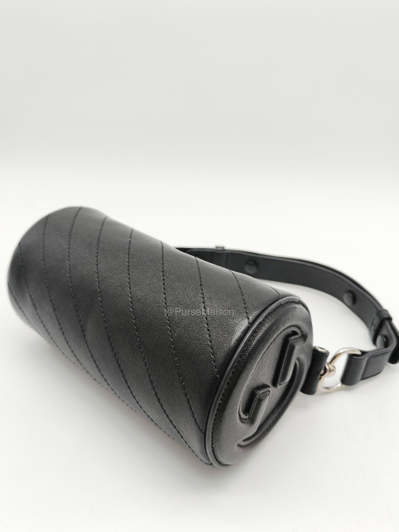 Gucci Blondie Mini Barrel in Black Calfskin Leather Shoulder Bag | Purse Maison Luxury Bags Shop