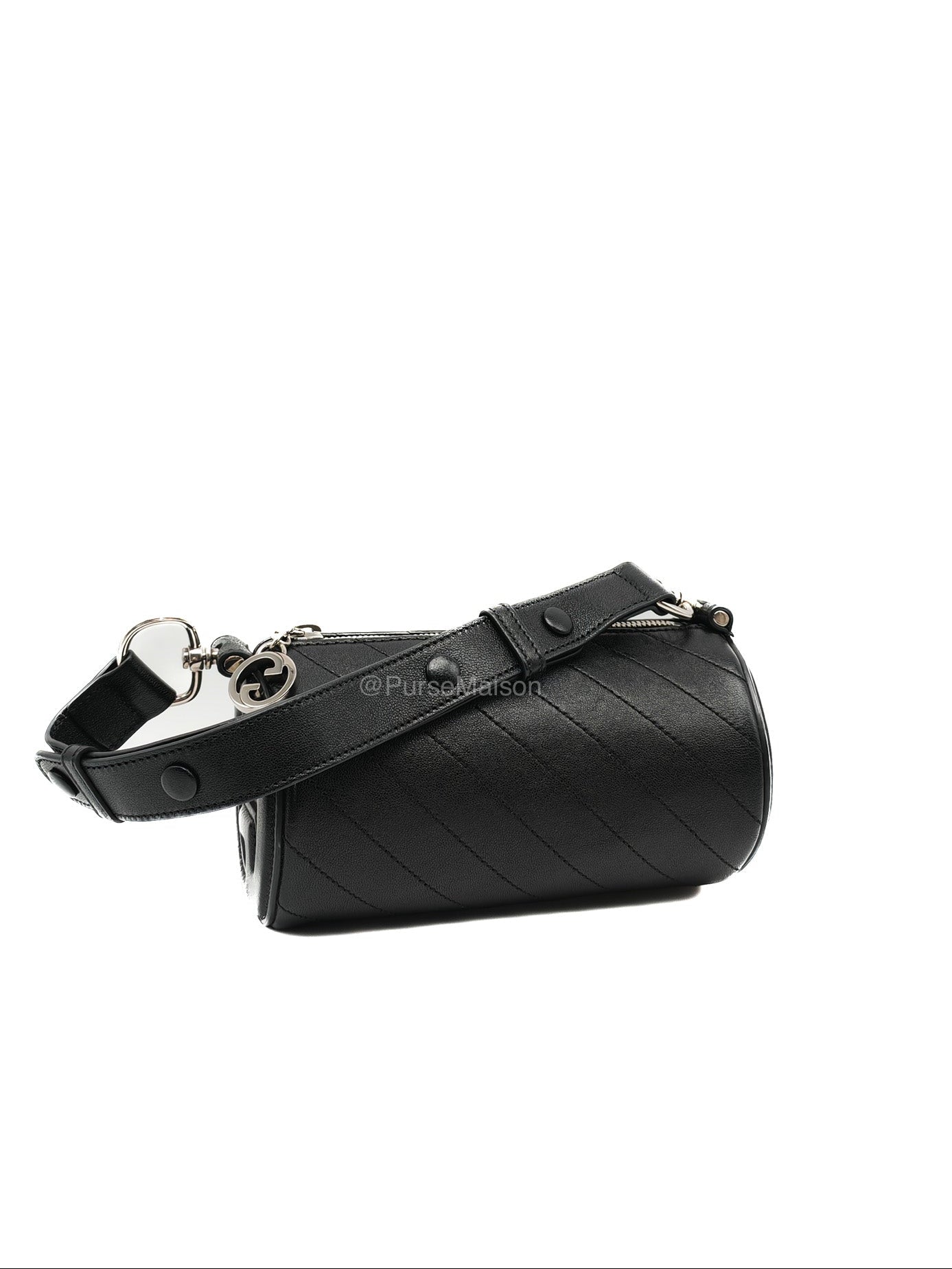 Gucci Blondie Mini Barrel in Black Calfskin Leather Shoulder Bag | Purse Maison Luxury Bags Shop