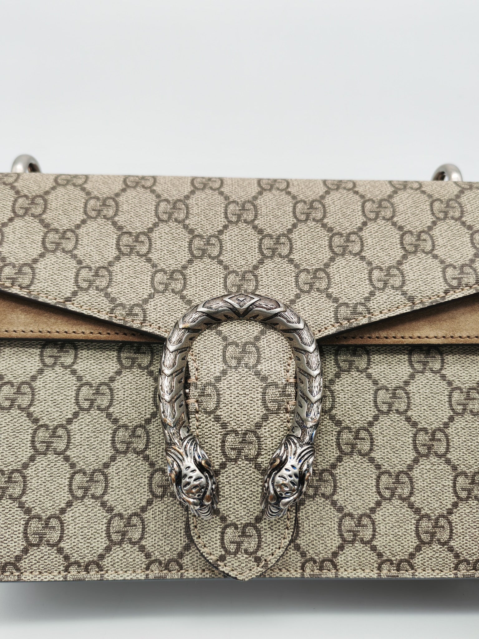 Dionysus Shoulder Bag in GG Supreme Canvas and Ruthenium Hardware | Purse Maison Luxury Bags Shop