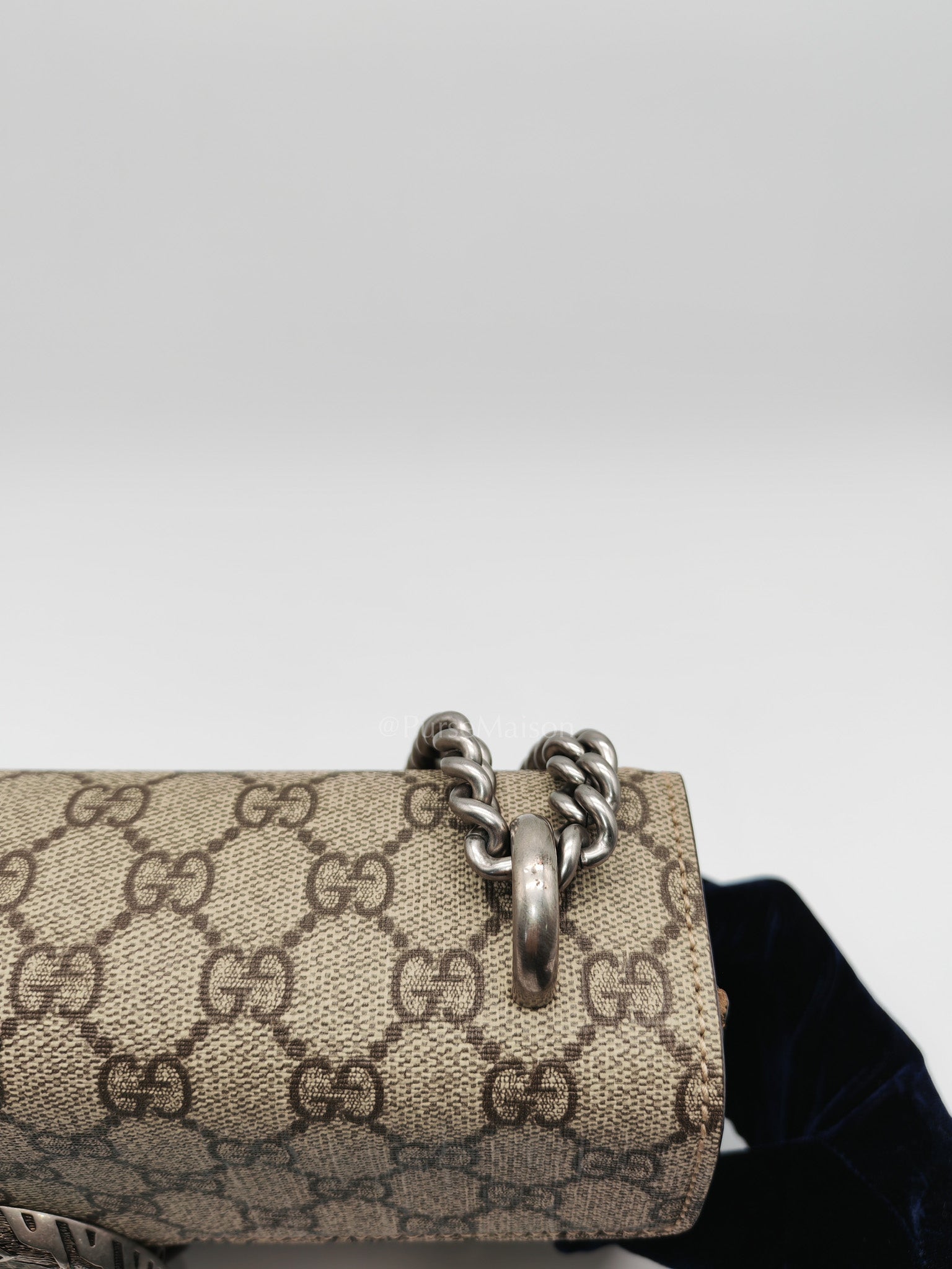 Dionysus Shoulder Bag in GG Supreme Canvas and Ruthenium Hardware | Purse Maison Luxury Bags Shop