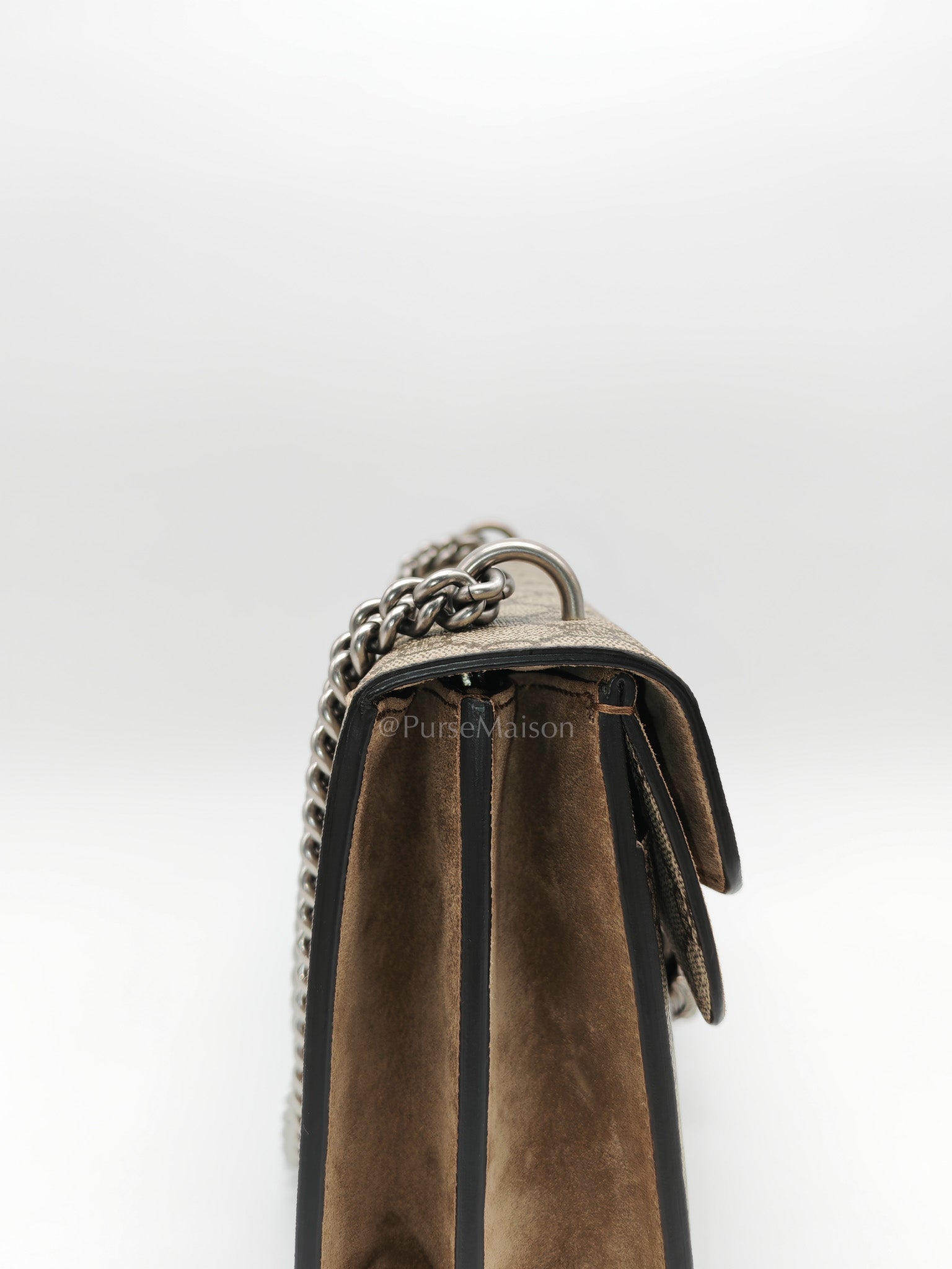 Dionysus Shoulder Bag in GG Supreme Canvas and Ruthenium Hardware | Purse Maison Luxury Bags Shop